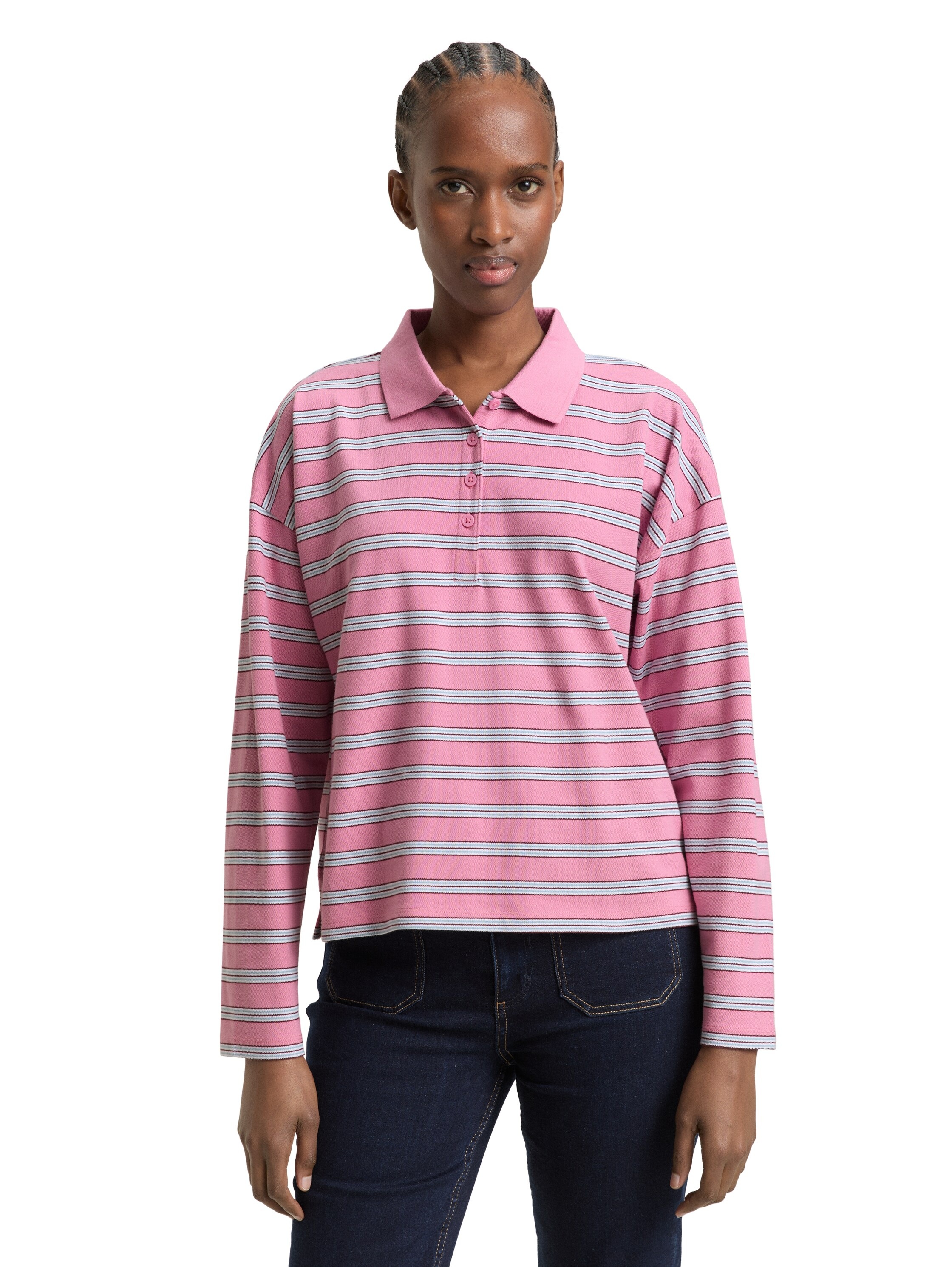 Image of TOM TAILOR Denim Langarmshirt mit Streifen Muster