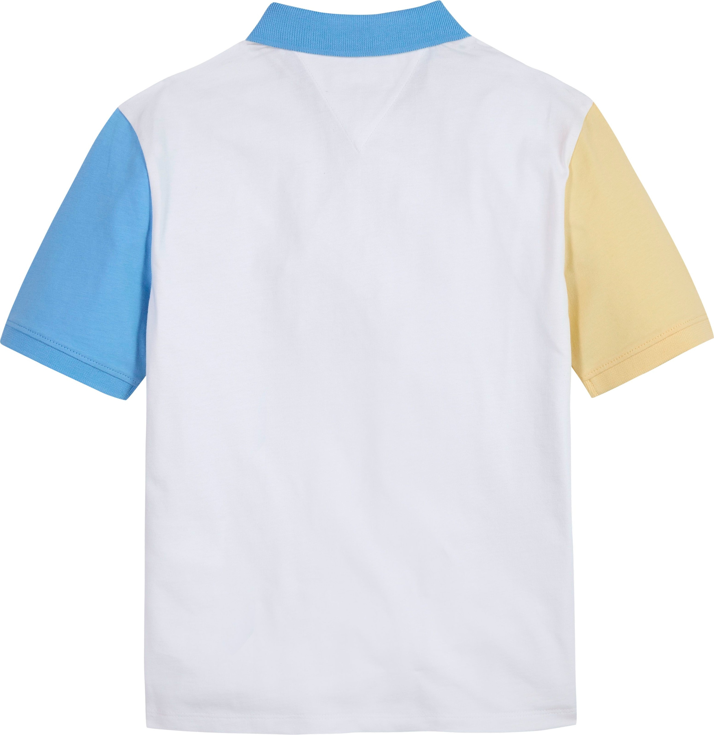 ✌ Tommy Hilfiger Poloshirt »OVERSIZED mit Colorblock-Design ligne COLORBLOCK POLO«, Ärmeln im Acheter en