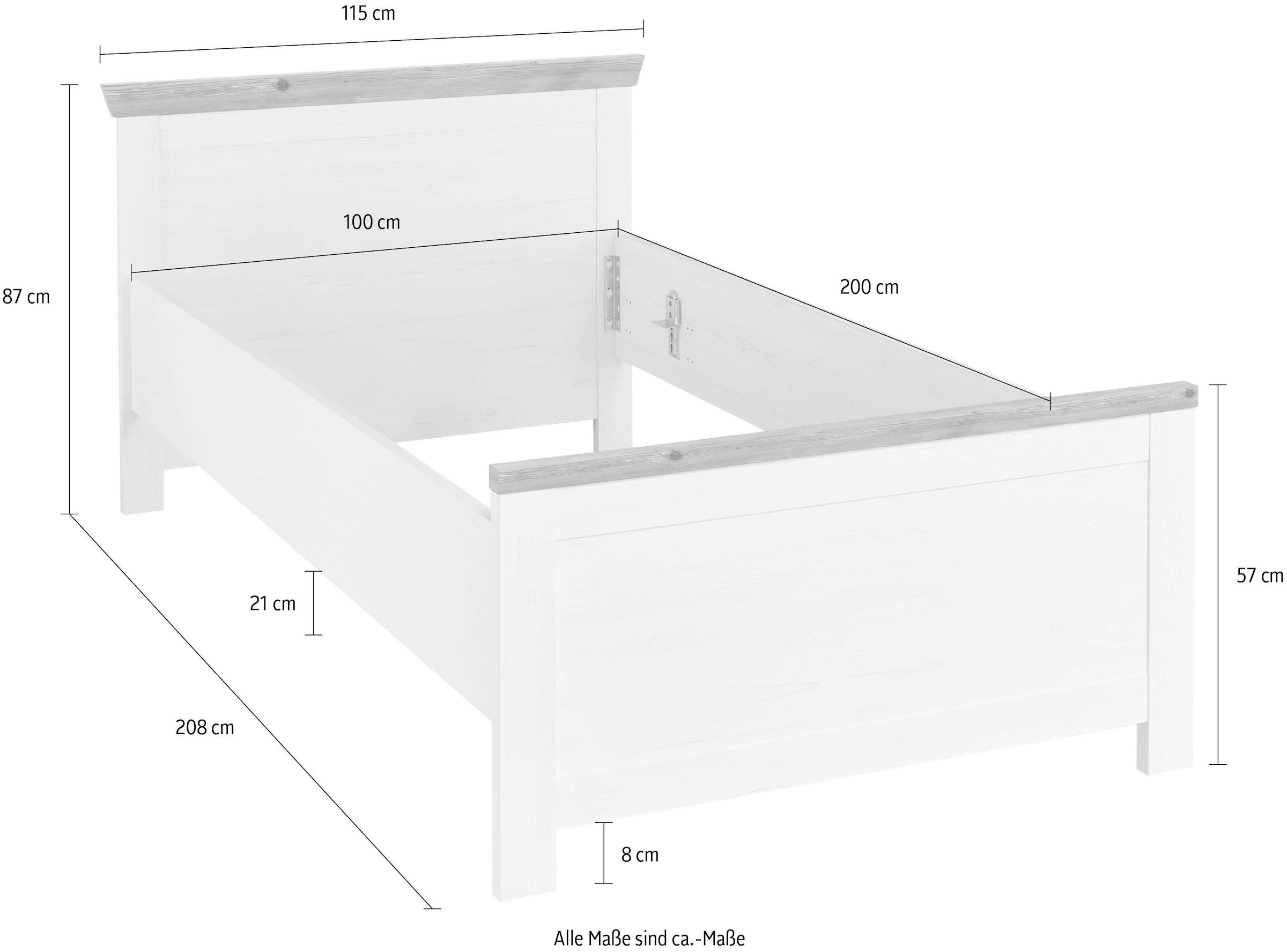 Home affaire Bett »Florenz«, aus FSC®-zertifiziertem Holzwerkstoff, in 3 Breiten