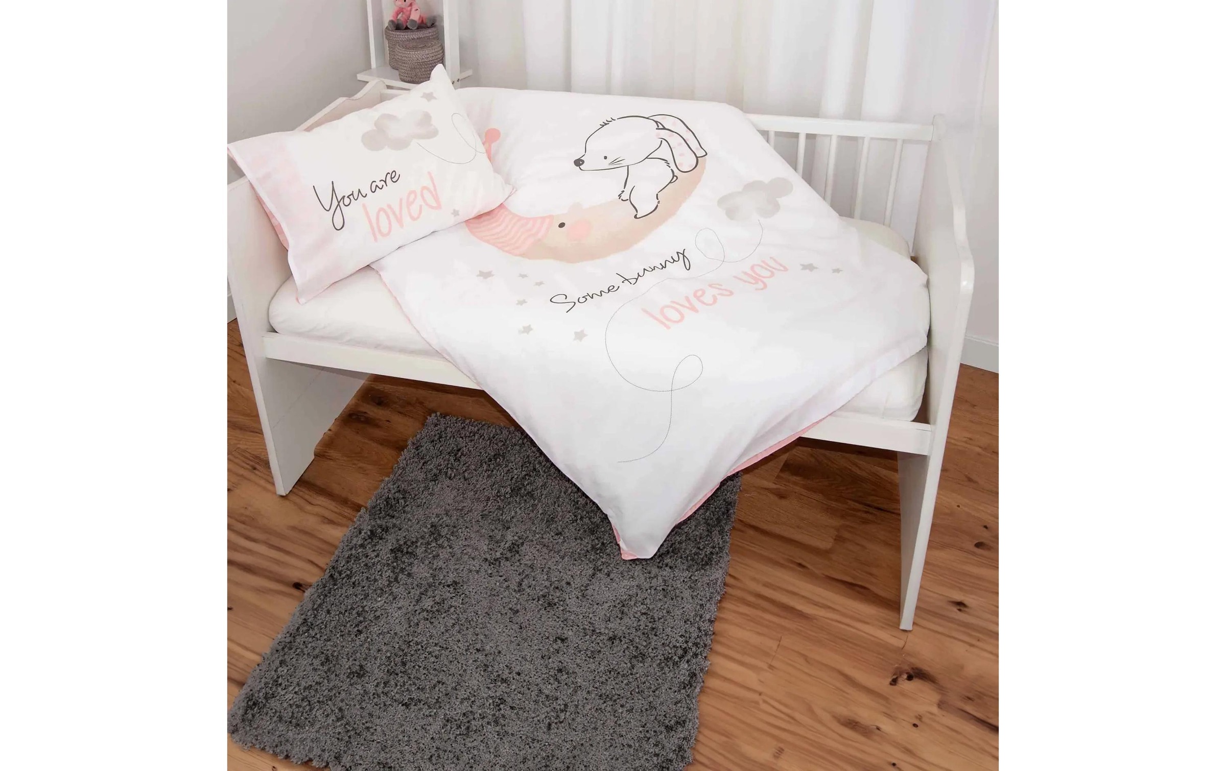 Herding Kinderbettwäsche »Baby Best "Little Bunny"« mit Mond und Hase