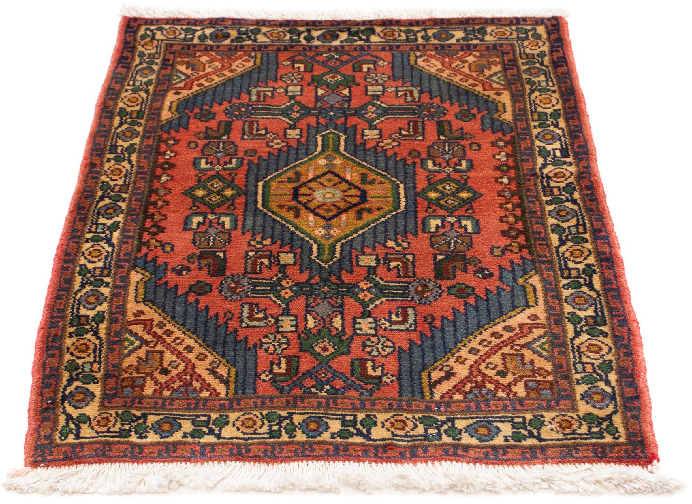 Image of morgenland Orientteppich »Perser - Nomadic - 87 x 62 cm - hellrot«, rechteckig, 10 mm Höhe, Wohnzimmer, Handgeknüpft, Einzelstück mit Zertifikat bei Ackermann Versand Schweiz