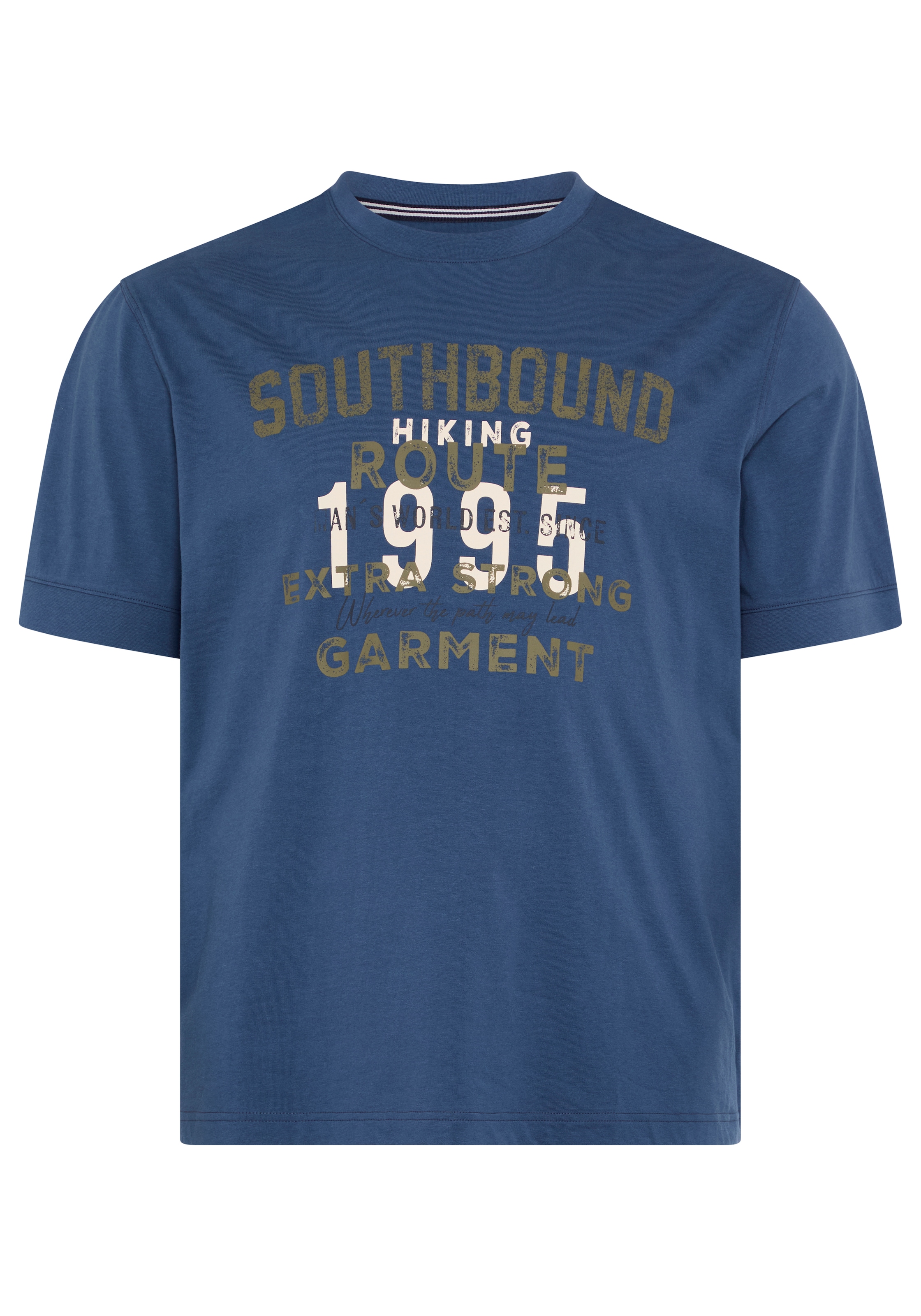 Man's World Plus Rundhalsshirt »auch in Grosse Grössen bis Gr. 7XL Ärmel-Fit« regular fit, Kurzarm, casual, für Frühling und Sommer