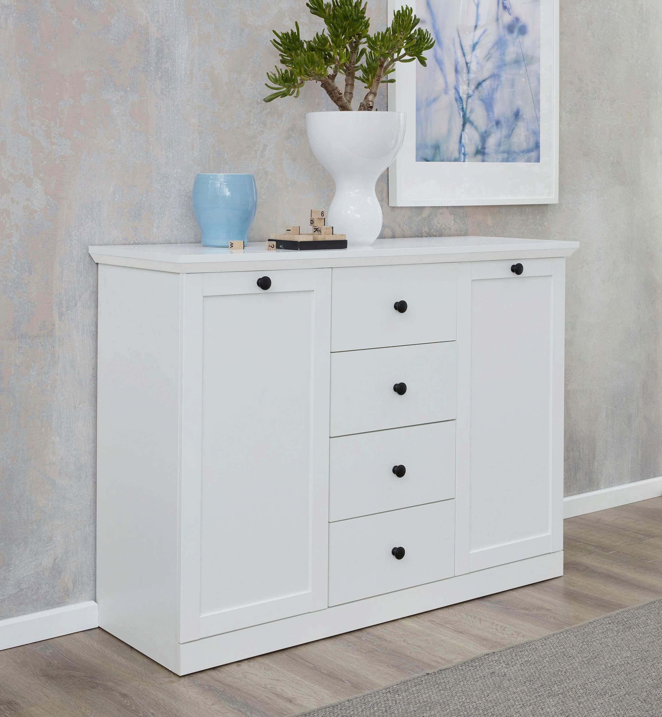 Home affaire Sideboard »Örebro« Kommode, zeitloser Landhausstil, mit Vollauszug