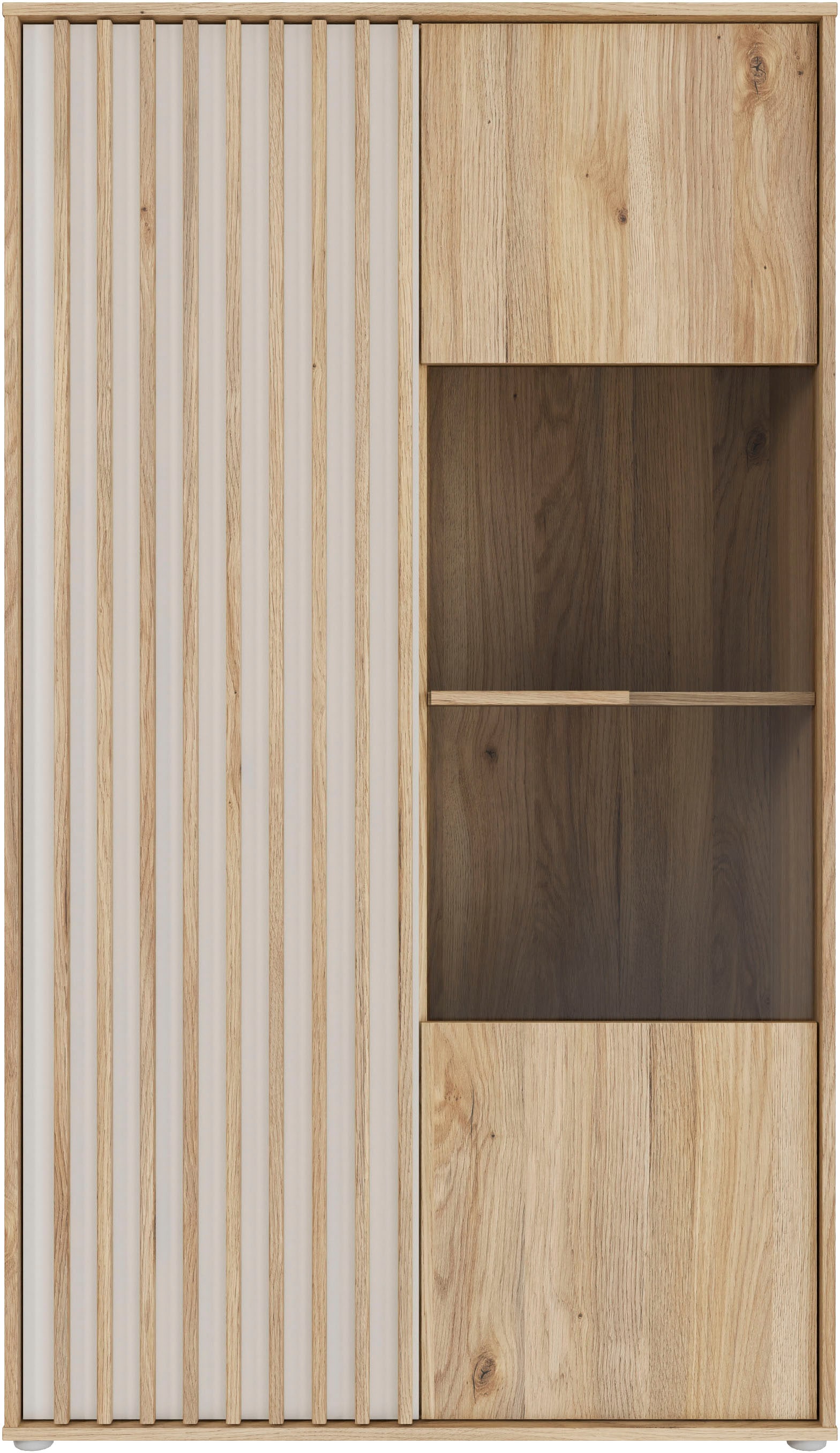FORTE Buffet haut »Forte Arank Highboard, Glastüre, Beleuchtung optional bestellbar«
