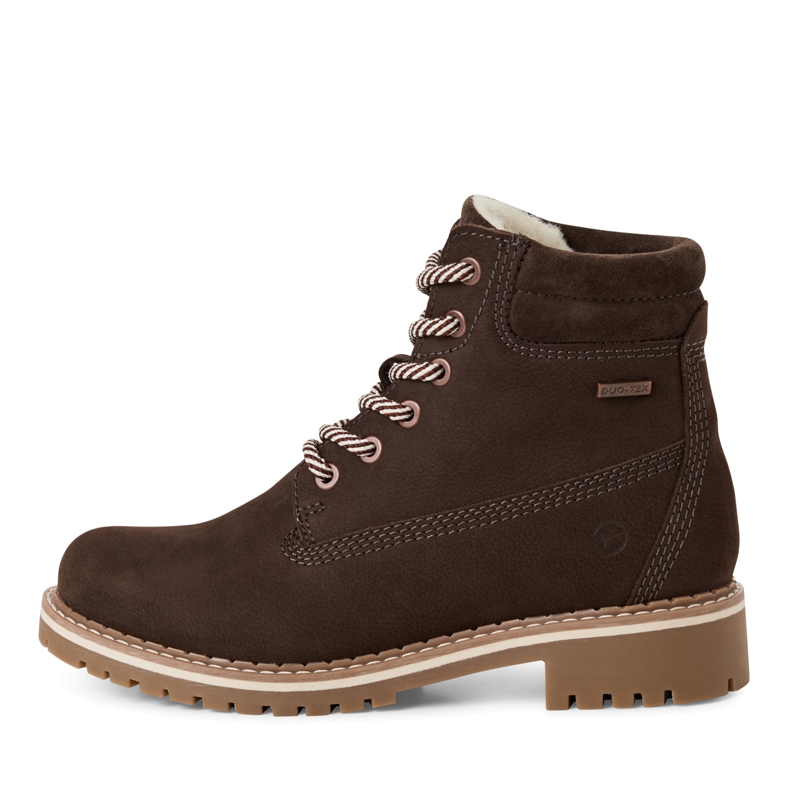 Tamaris Bottes d'hiver  à talon bloc, bottine à lacets avec équipement DUO-TEX