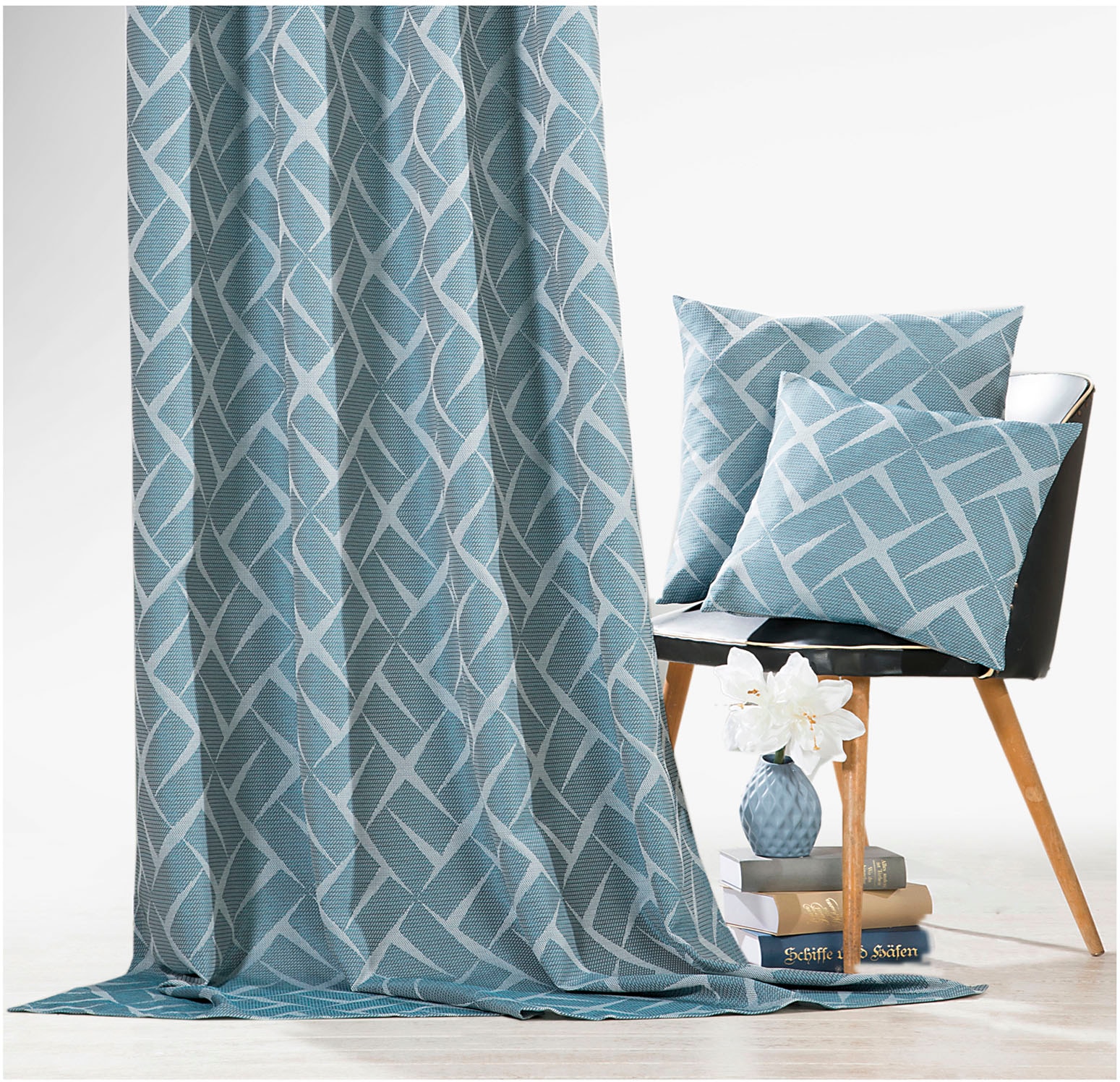 Weckbrodt Vorhang »Jasper« Ösen 1 Stk. tlg. Jacquard, Ösen, toller 3D-Effekt, blickdicht, Gardine, Store