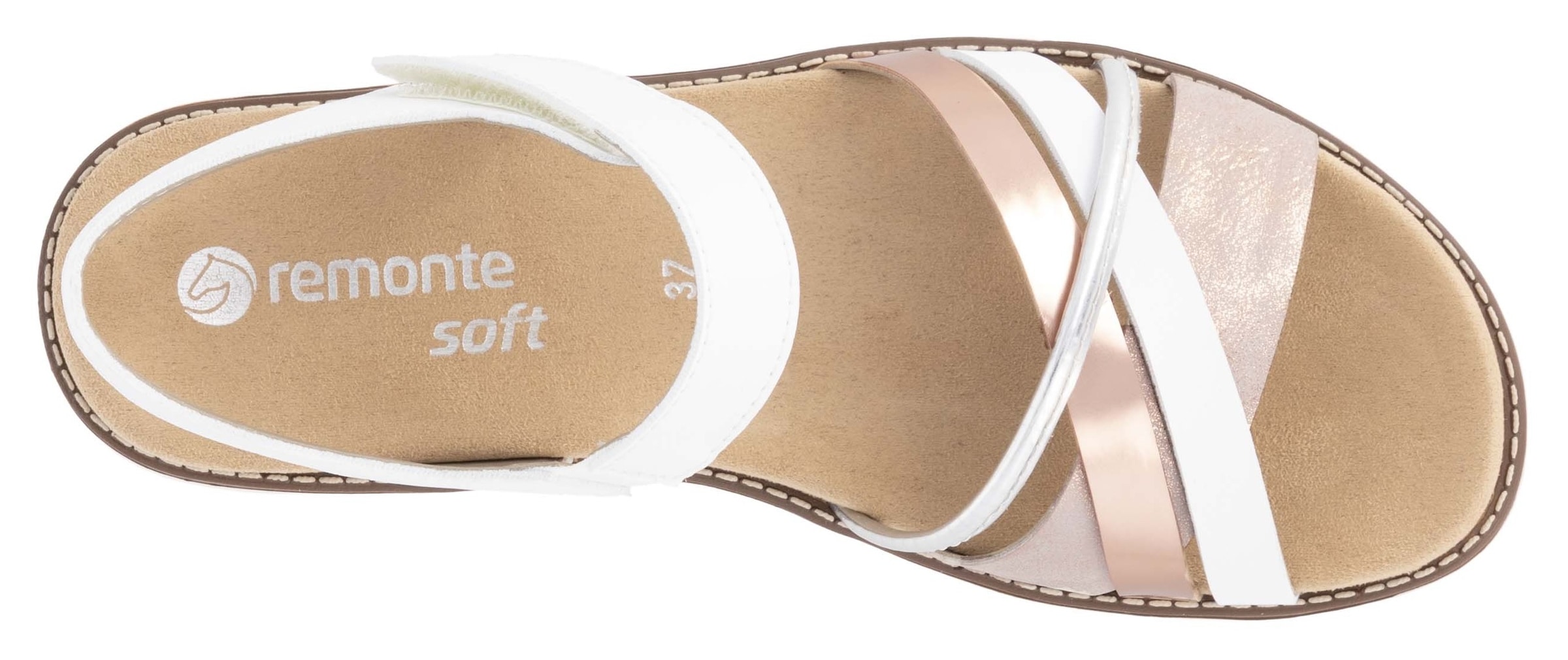 Remonte Riemchensandale  , Keilabsatz, Sommerschuh, Sandalette mit herausnehmbarer Softeinlage