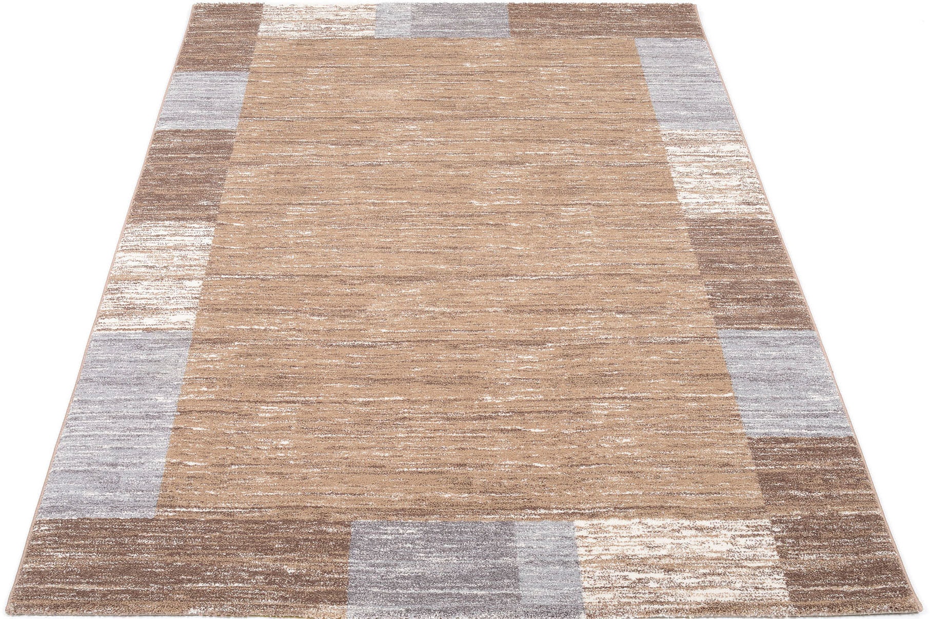 Image of OCI DIE TEPPICHMARKE Teppich "Sofi Star" rechteckig 12 mm Höhe Frisé Teppich, Kurzflor, mit Bordüre, Wohnzimmer