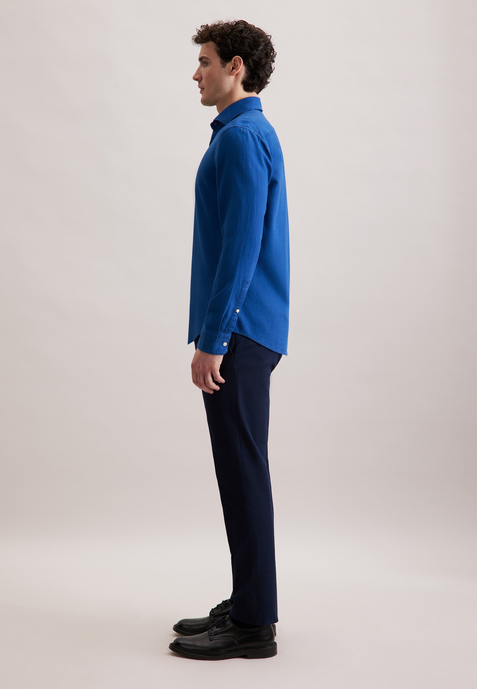 seidensticker Flanellhemd Regular 1/1 Kentkragen Uni