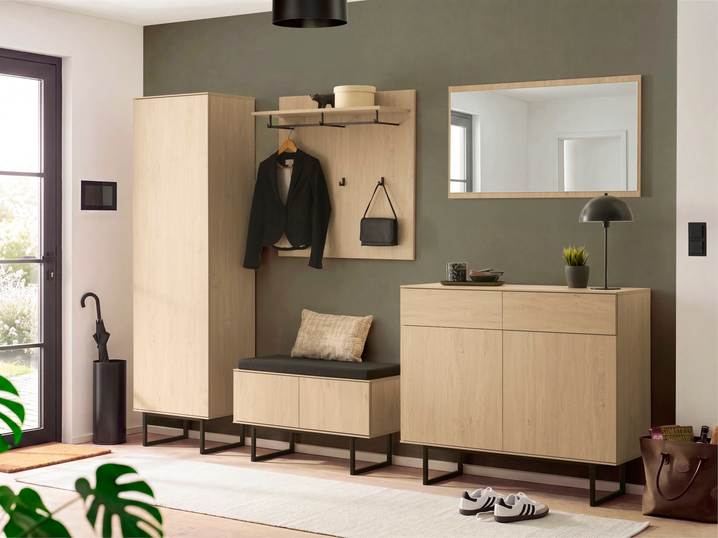 Home affaire Garderoben-Set »Lund, moderne Garderobe, Komplettset mit viel Stauraum« Set, 5 Stk. tlg.