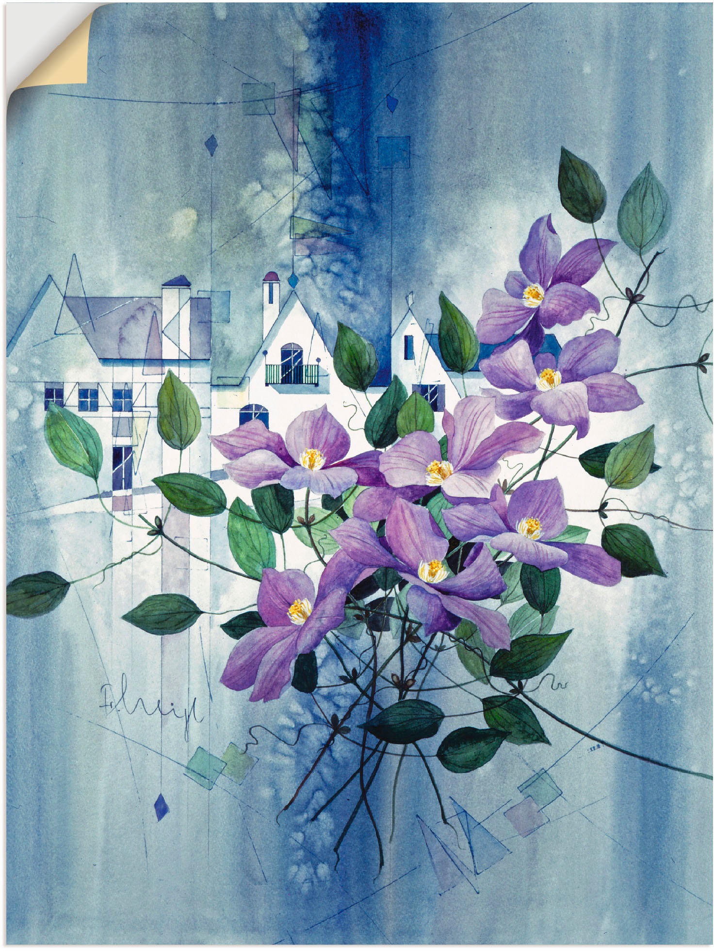 Image of Artland Wandbild »Bunte Gartenblumen«, Blumen, (1 St.), in vielen Grössen & Produktarten -Leinwandbild, Poster, Wandaufkleber / Wandtattoo auch für Badezimmer geeignet bei Ackermann Versand Schweiz