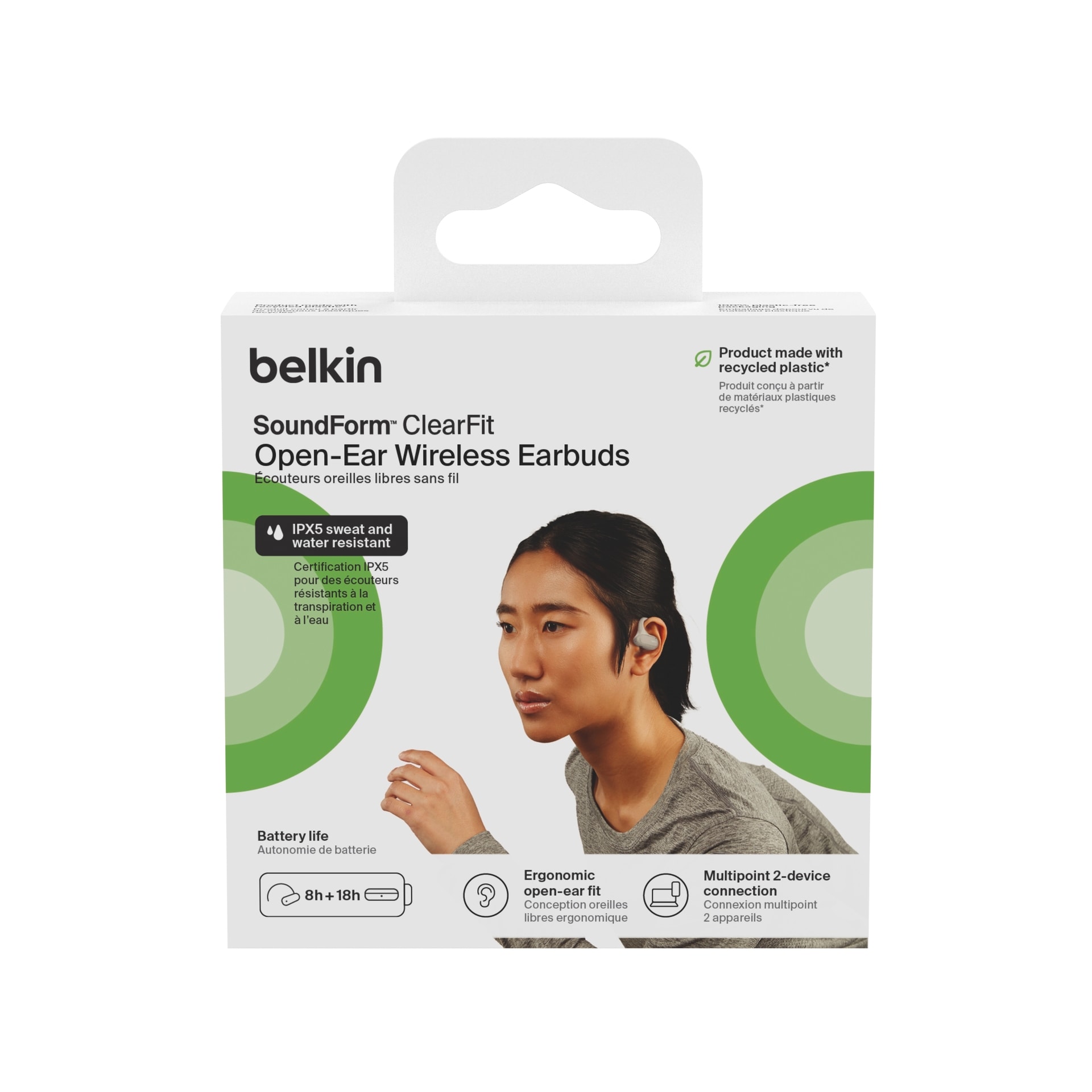Belkin Open-Ear-Kopfhörer »SoundForm ClearFit« A2DP Bluetooth Freisprechfunktion | Noise-Cancelling