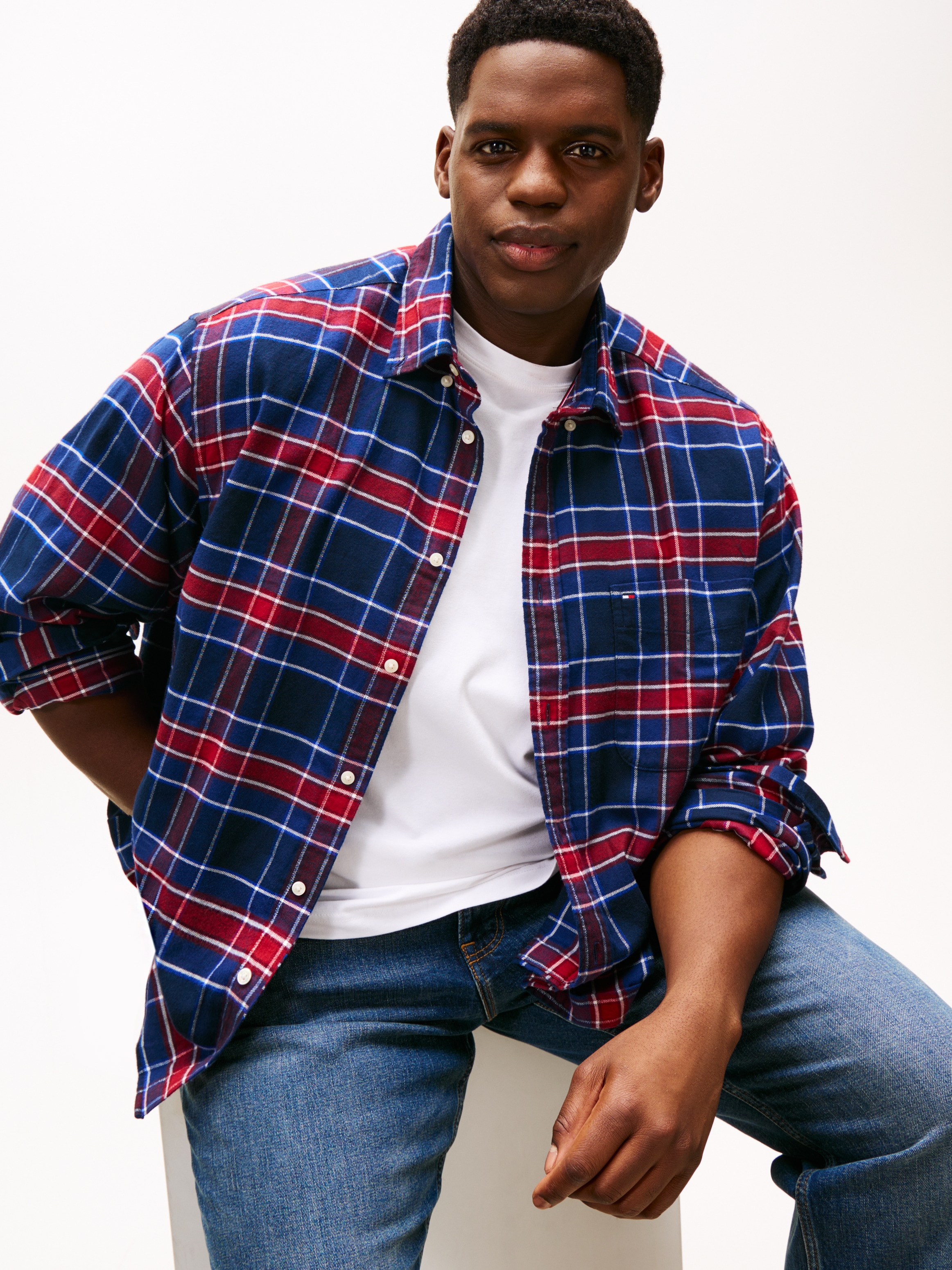 Tommy Hilfiger Big & Tall Flanellhemd »FLANNEL TARTAN CHECK«, Grosse Grössen