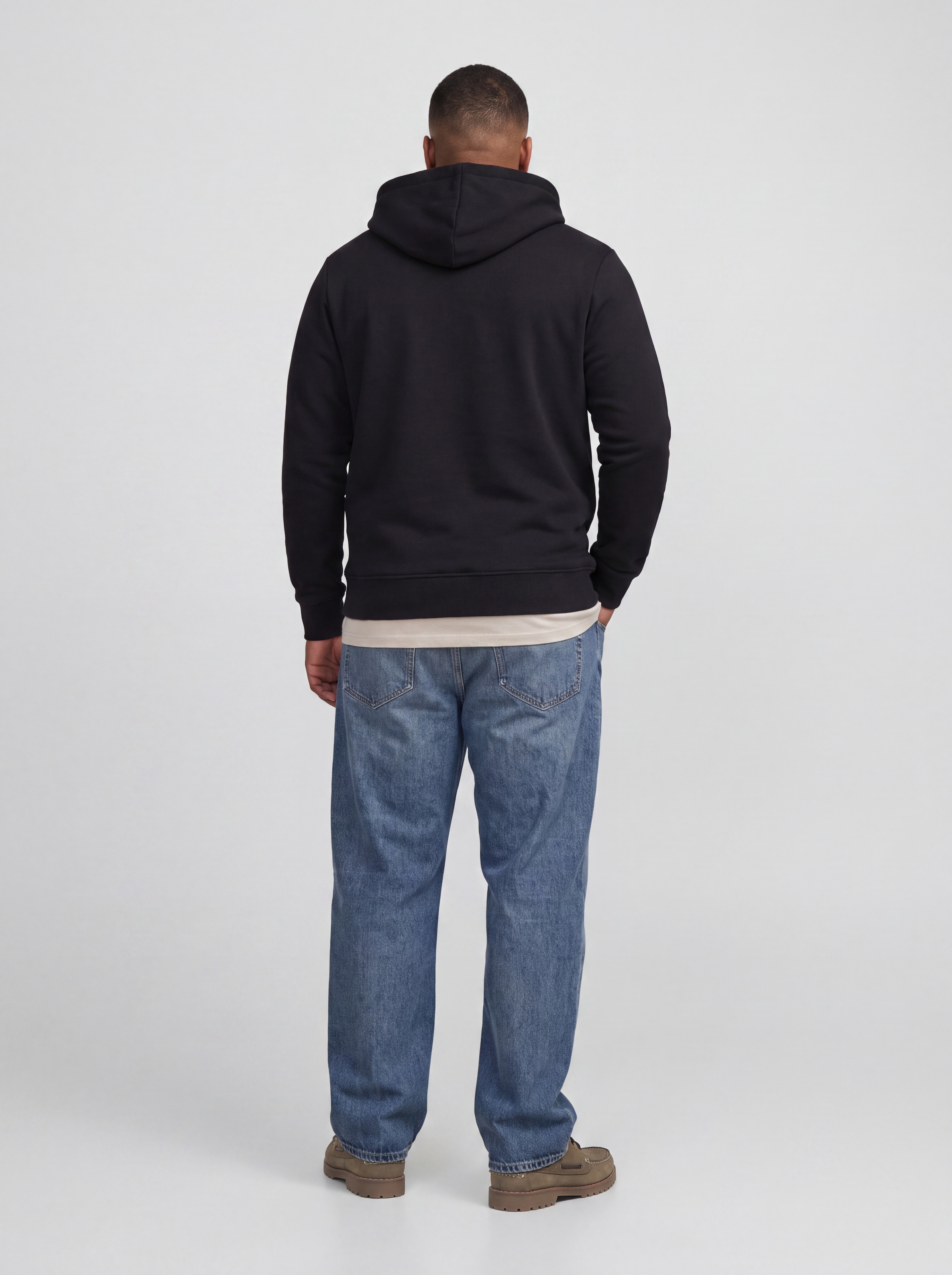 Jack & Jones PlusSize Sweat à capuche »JJMUNK SWEAT HOOD PLS«, mélange de matériaux, coupe normale
