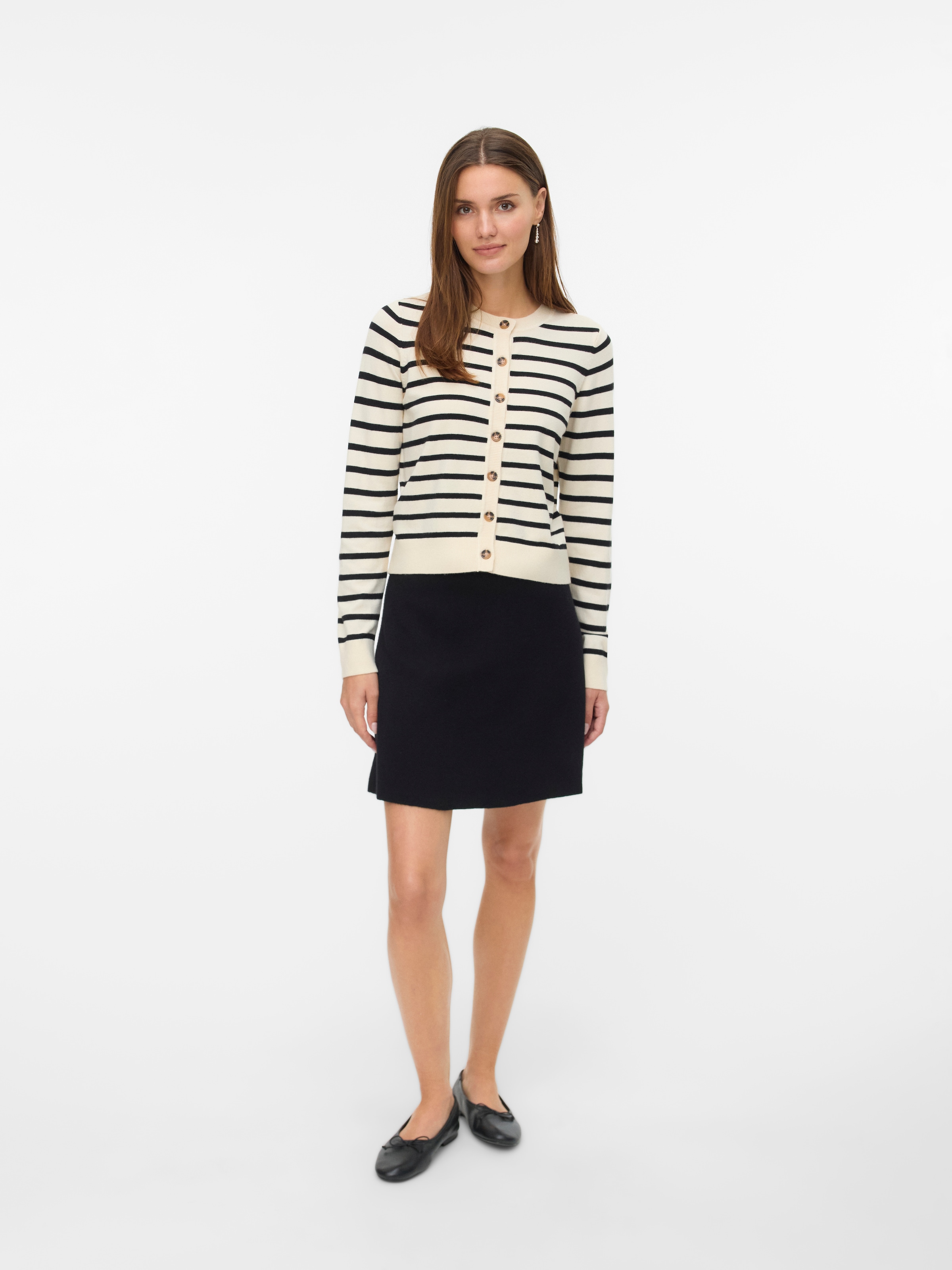 Vero Moda Veste en tricot »VMSABA PLAIN LS O-NECK CARDIGAN NOOS«