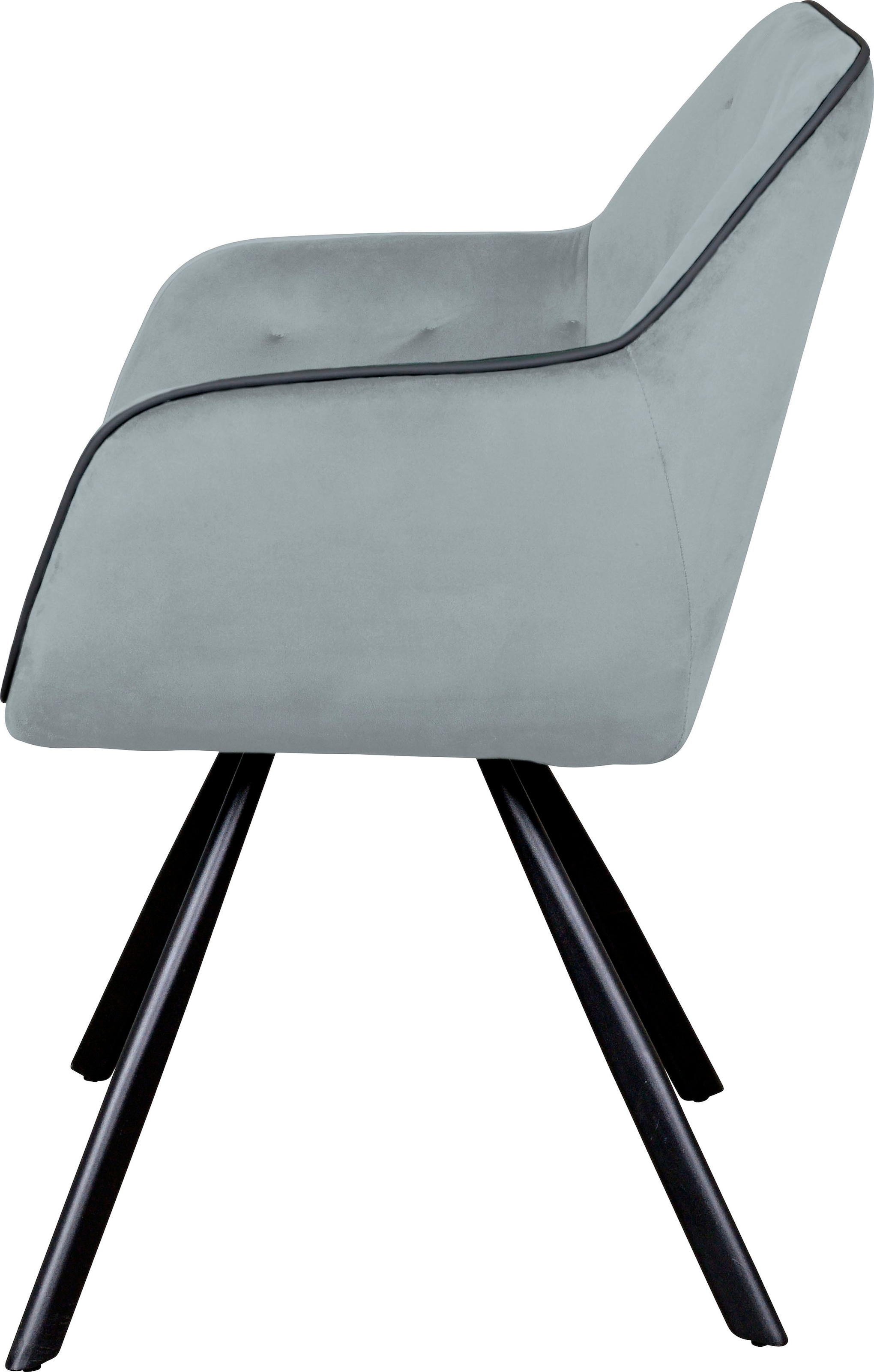 Kayoom Polsterstuhl »Stuhl Eann 125, Stuhl im Retro-Design, edles Design«, 1 St., stilvoll, pflegeleicht, samtweicher Stoffbezug, edles Design