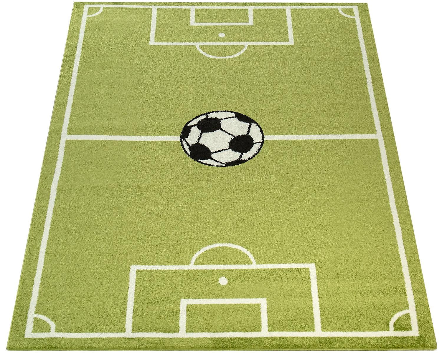 Image of Paco Home Kinderteppich »ECE Fussball 953«, rechteckig, 14 mm Höhe, Spiel-Teppich, Kurzflor, Motiv Fussballfeld, Kinderzimmer bei Ackermann Versand Schweiz