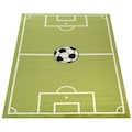 Paco Home Kinderteppich »ECE Fussball 953«, rechteckig, 14 mm Höhe, Kurzflor, Spiel-Teppich, Motiv Fussballfeld, Kinderzimmer