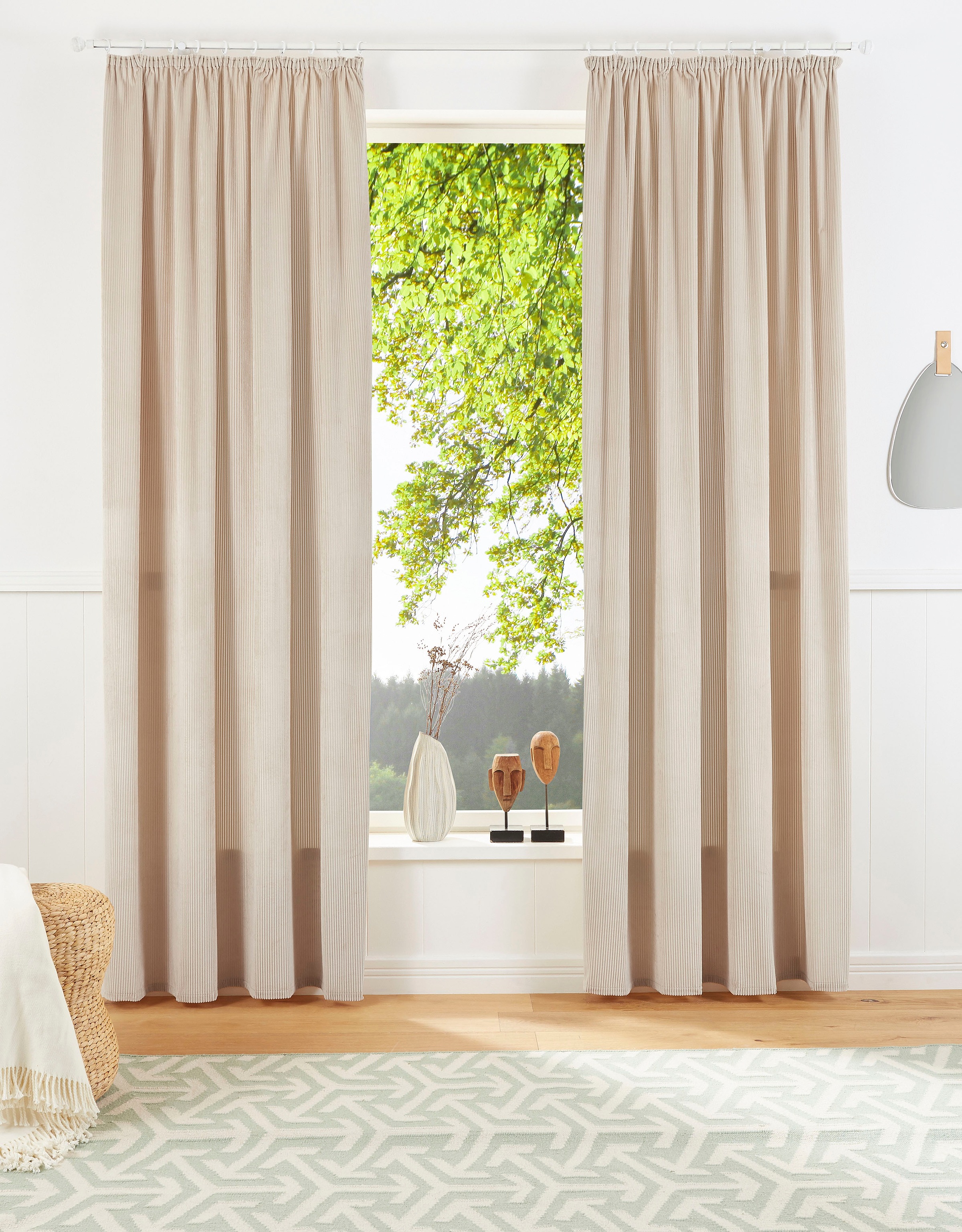 Image of andas Vorhang »Tromso-Cord«, (1 St.), Cordstoff, blickdicht, modern, monochrom, verschiedene Grössen bei Ackermann Versand Schweiz