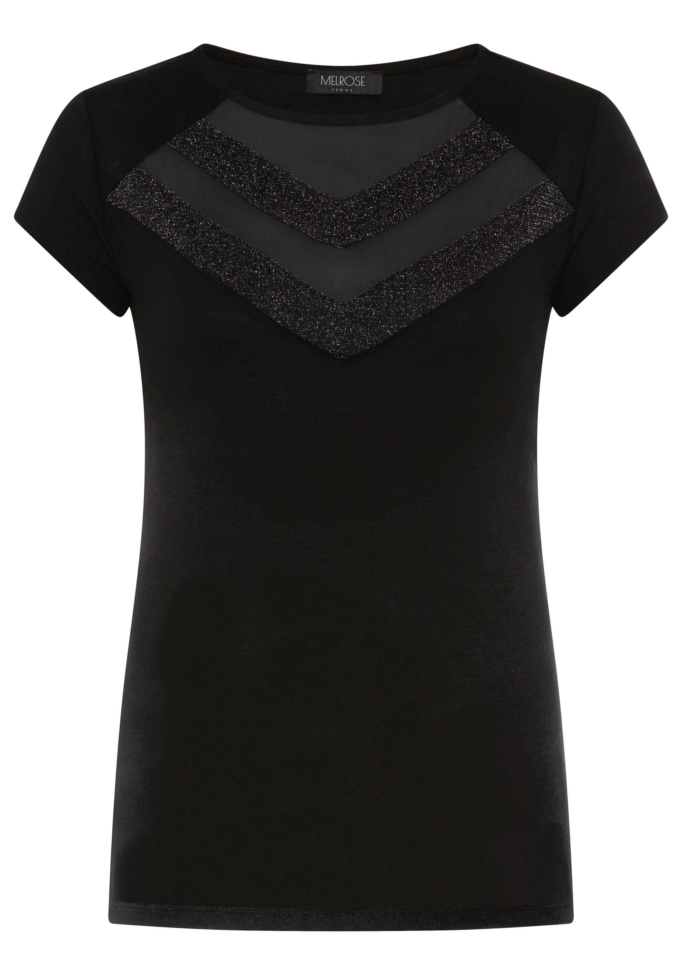 Melrose T-shirt Manches courtes, coupe très ajustée, col rond