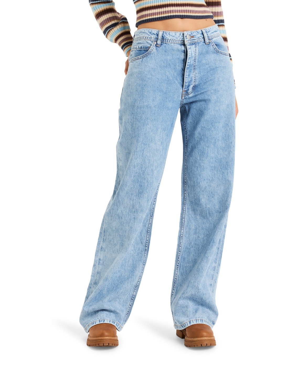 Image of Roxy Straight-Jeans "Milla Wide Leg Regular Beau"