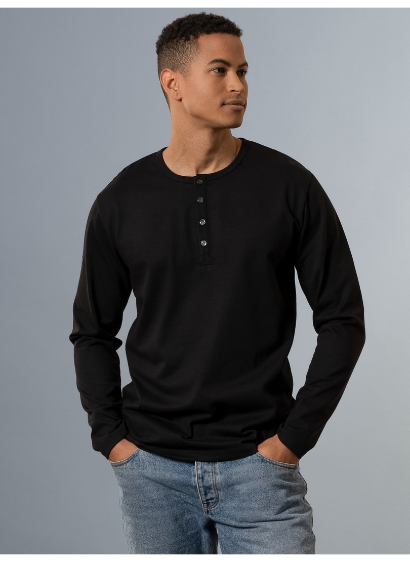 Trigema Longsleeve »TRIGEMA Langarmshirt mit Knopfleiste« 1 Stk.