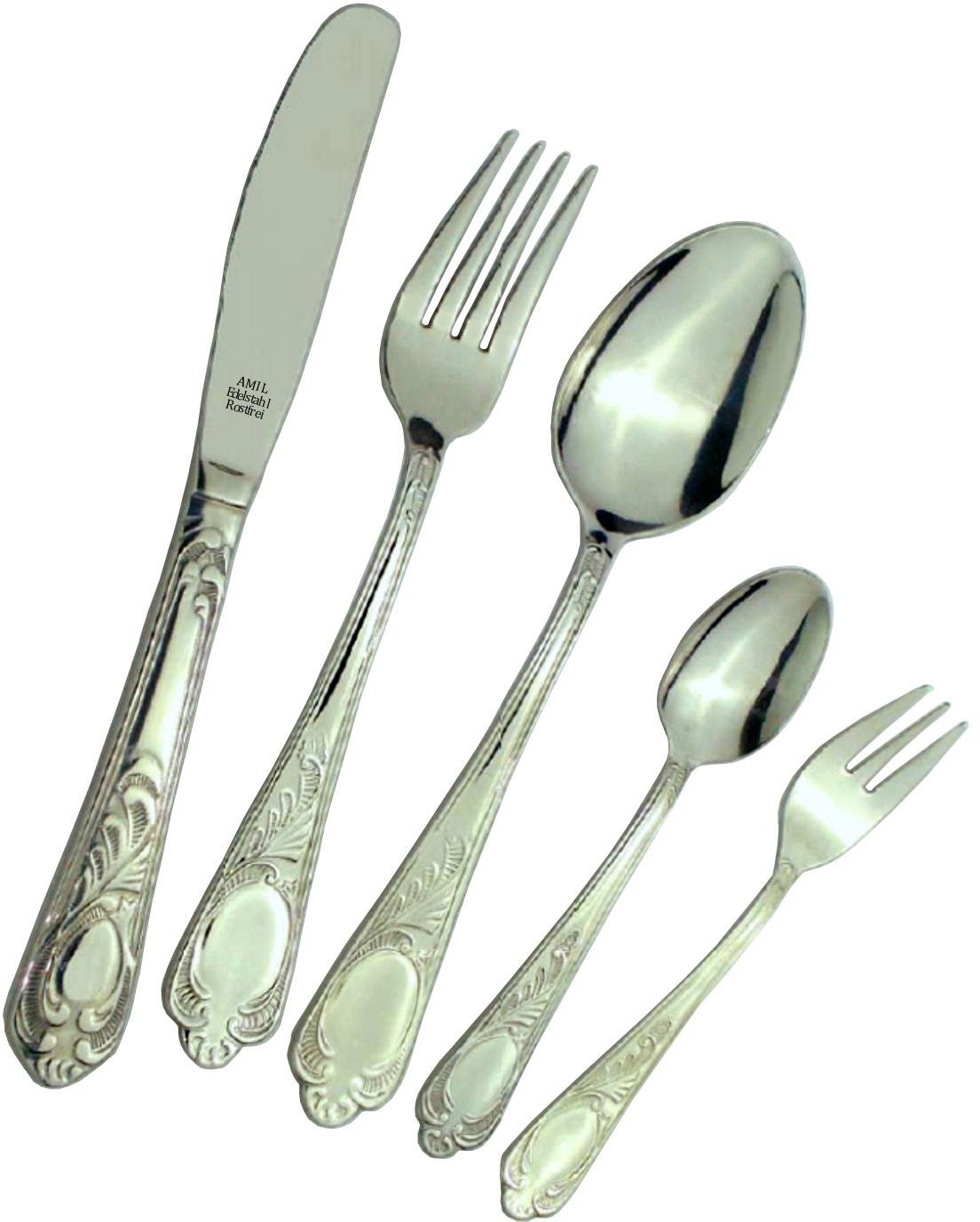 Image of AMIL Besteck-Set »8825«, (Set, 60 tlg.), Edelstahl 18/0, hochglanzpoliert bei Ackermann Versand Schweiz