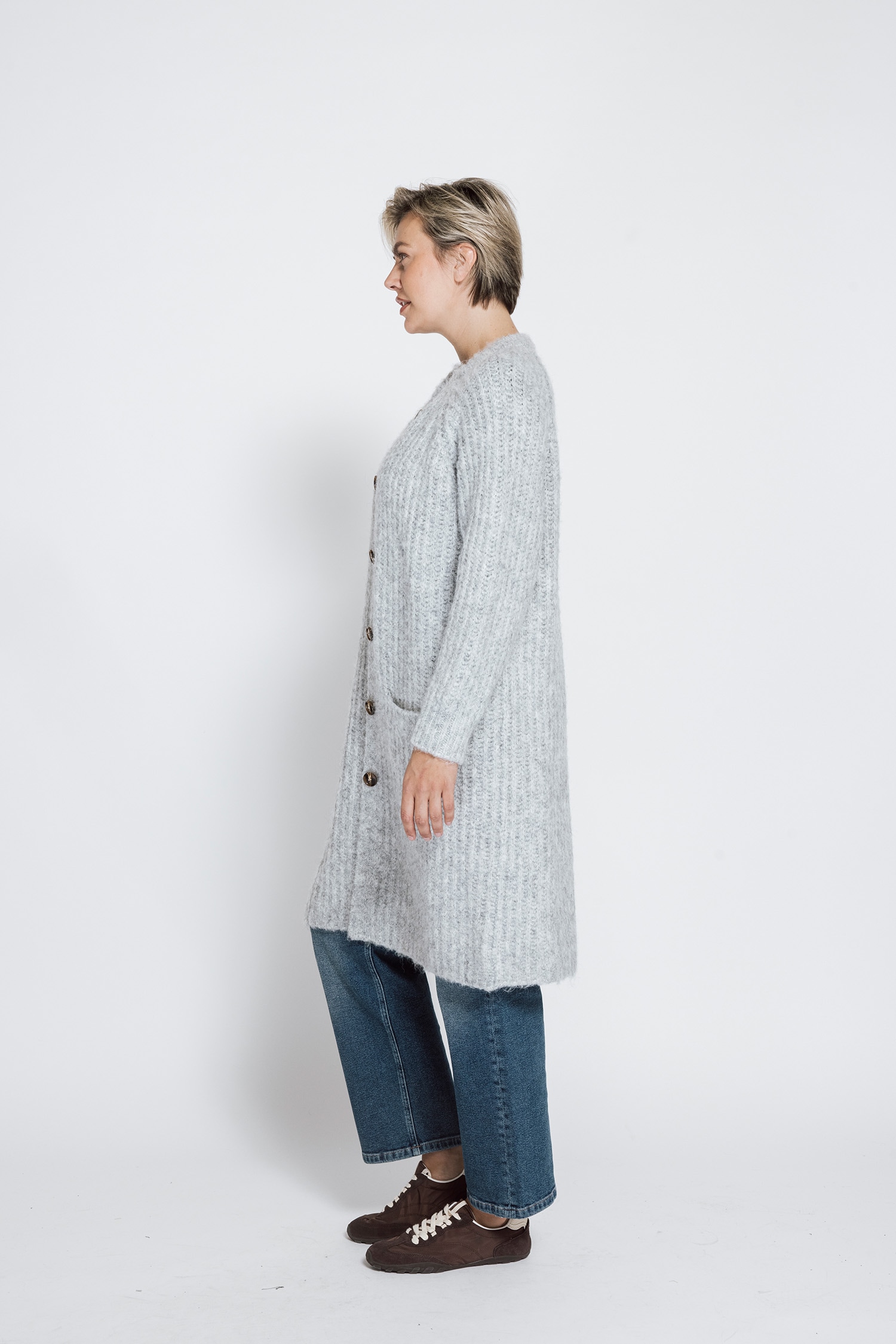 Zhrill Cardigan »CORINNA LONG« lockere Passform, unifarbenes Design, für lässigen Casual-Stil