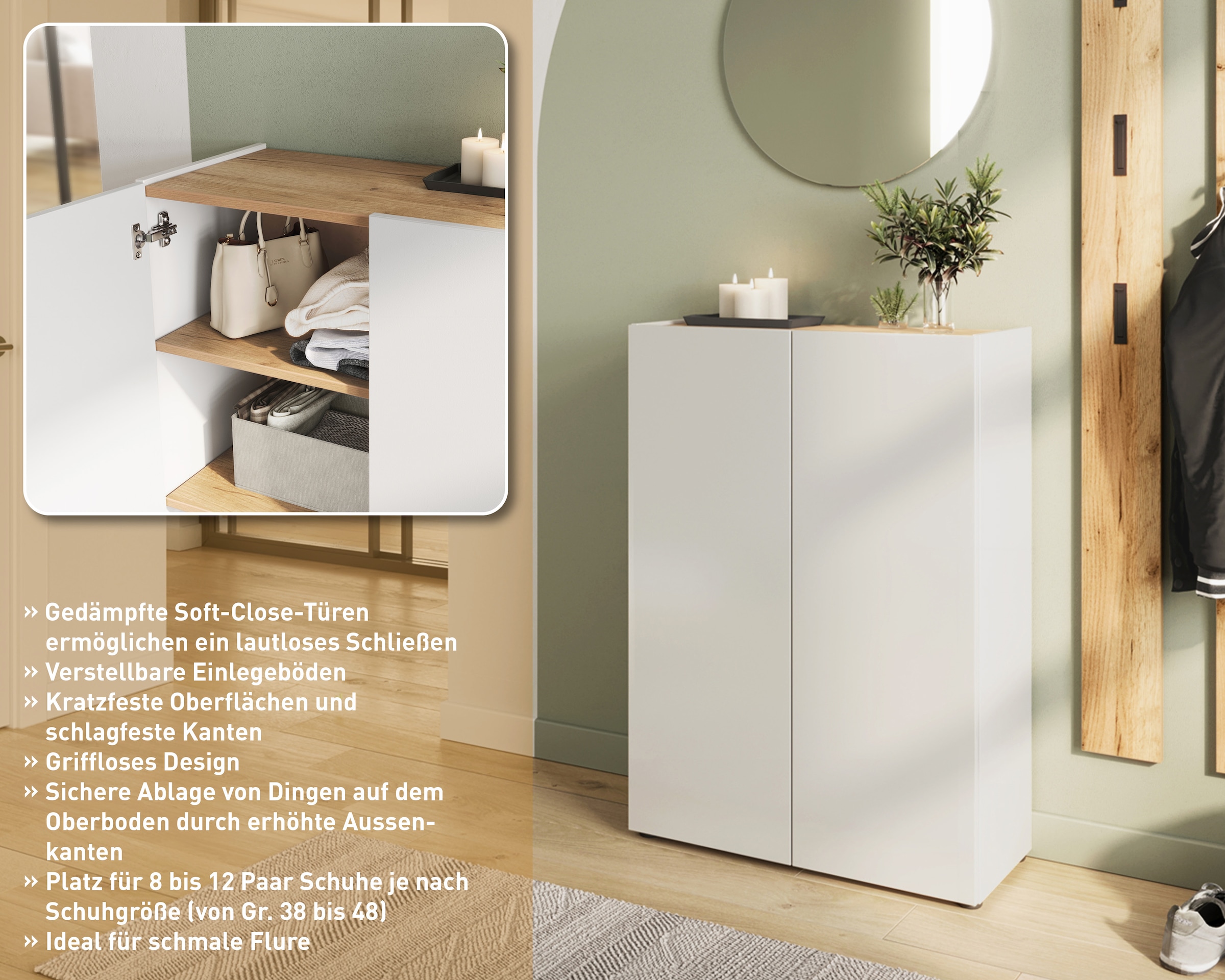 GERMANIA Schuhschrank »Alviano« 1 Stk. tlg. Platz für bis zu 12 Paar Schuhe