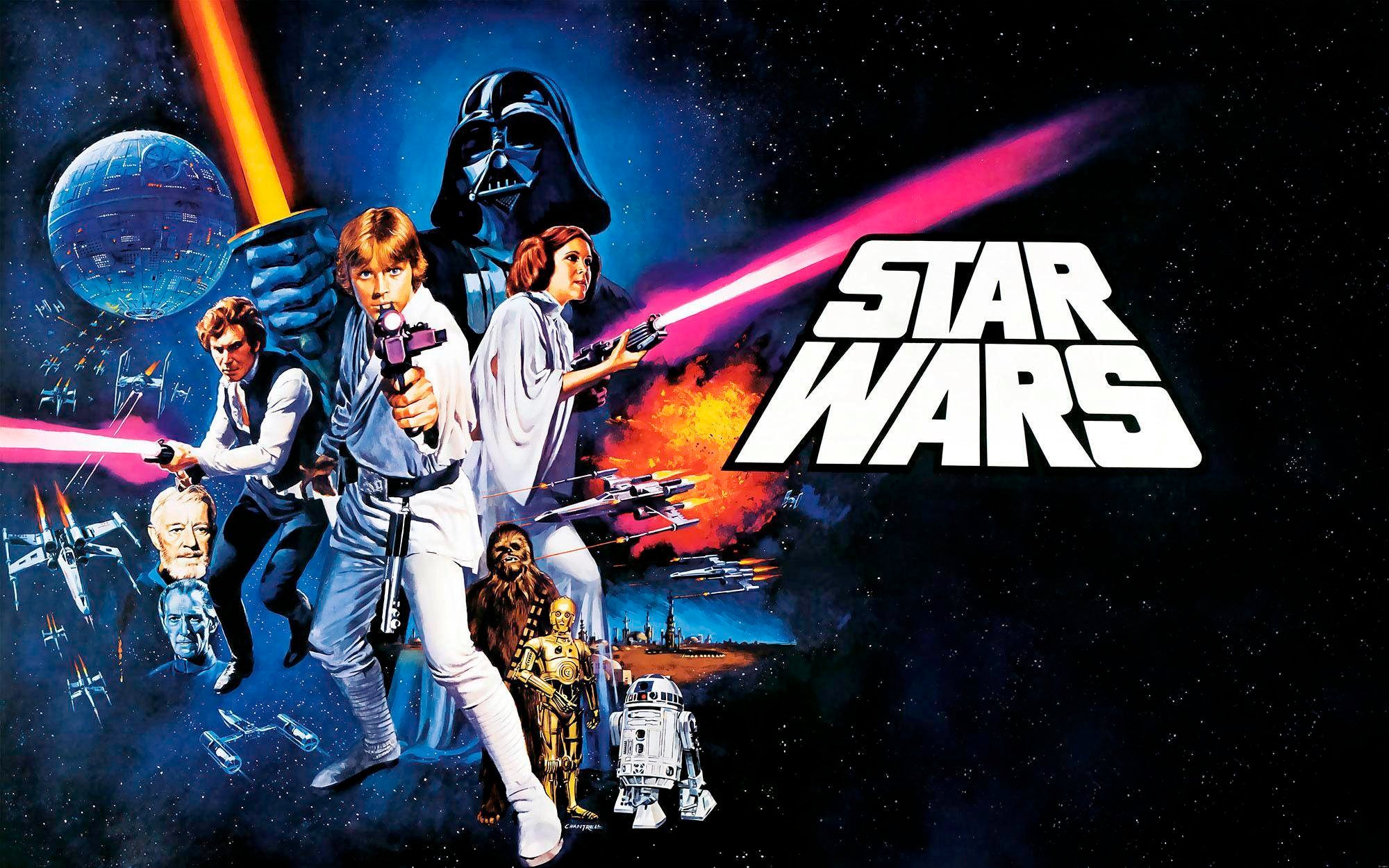 Image of Komar Vliestapete "Digitaldruck Vlies - Star Wars Poster Classic 1 - Grösse 400 x 250 cm" bedruckt glatt Kinderzimmer