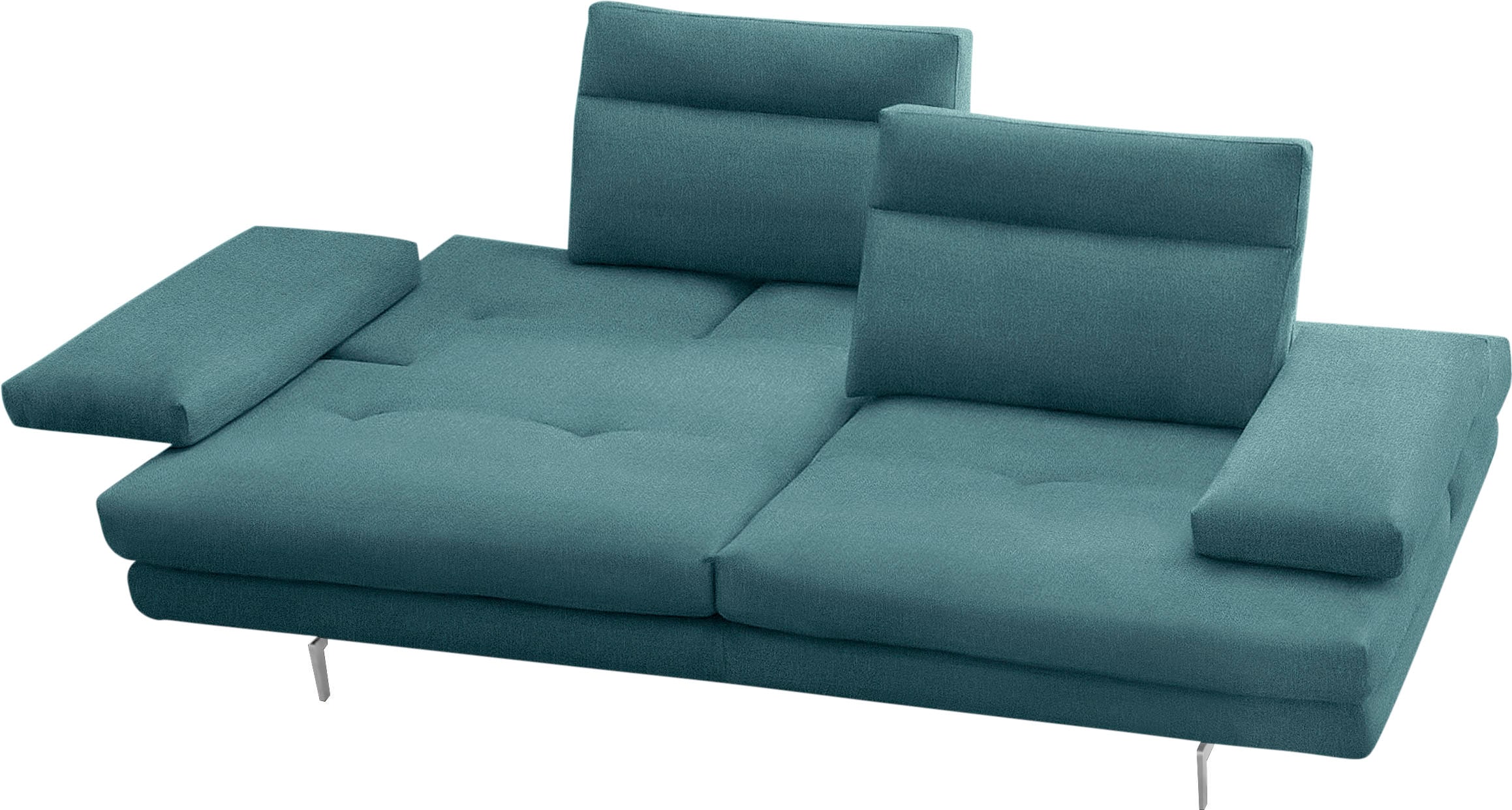 CALIA ITALIA 3,5-Sitzer »Toby Wing, italienisches Designsofa mit erstklassigem Sitzkomfort« inklusive Sitztiefenverstellung, Füsse in Chrom glänzend