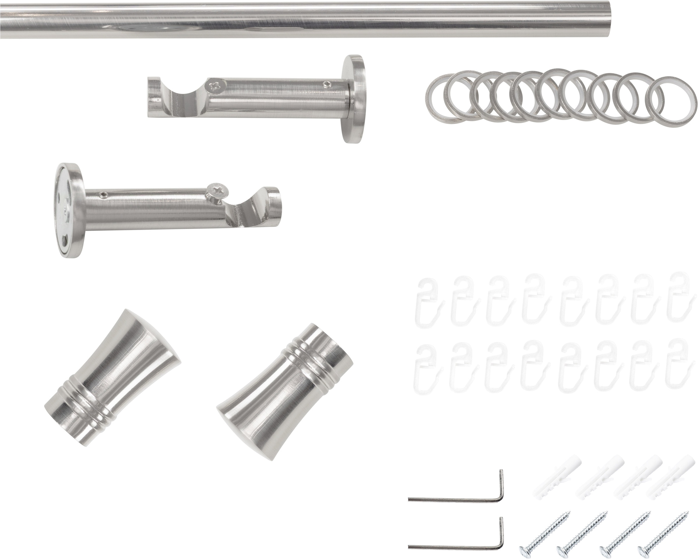 SN DECO GROUP Tringle à rideaux Ø 19 mm 1 course-läufig Fixmass;kürzbar