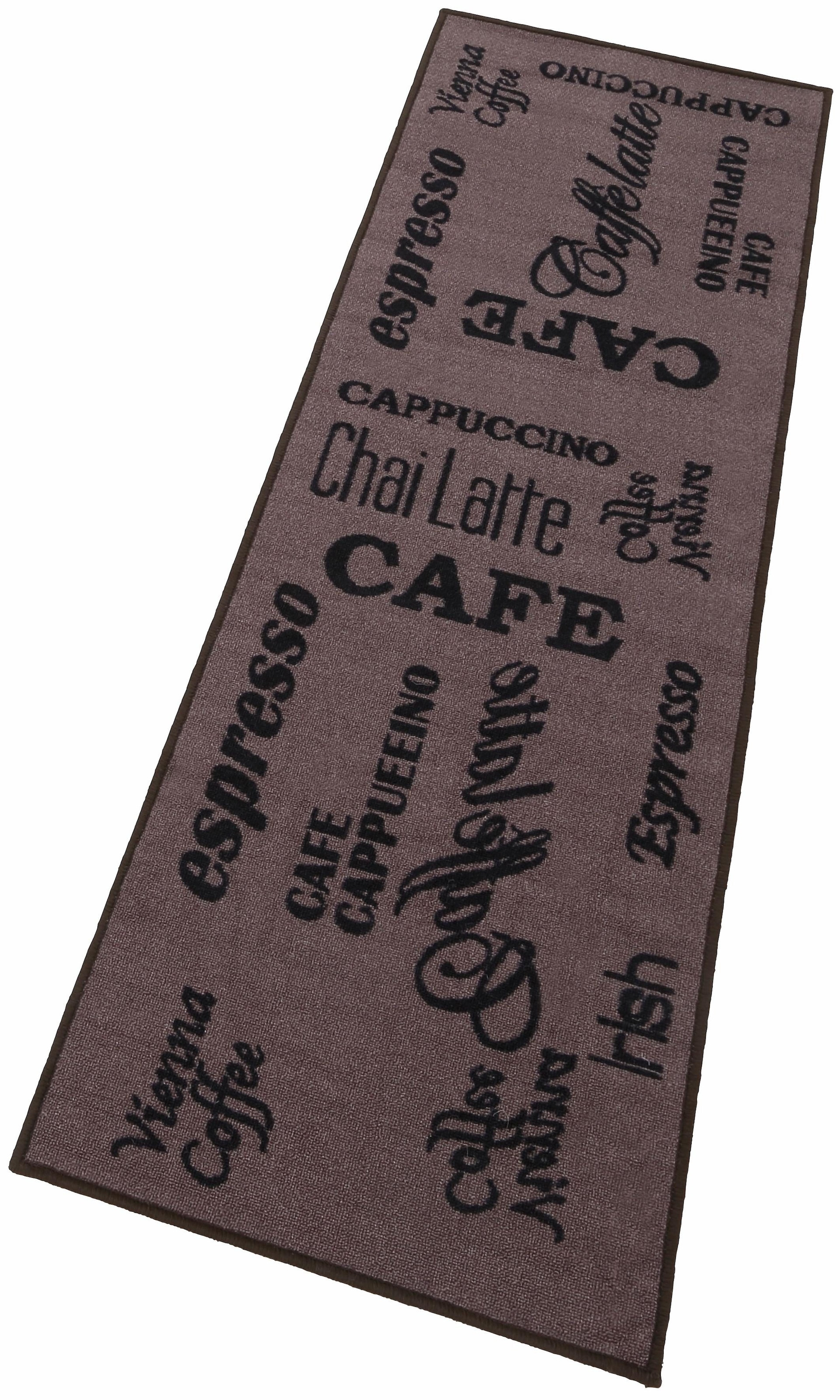 Küchenläufer »Espresso«, rechteckig, mit Schriftzug, rutschhemmend, Küche