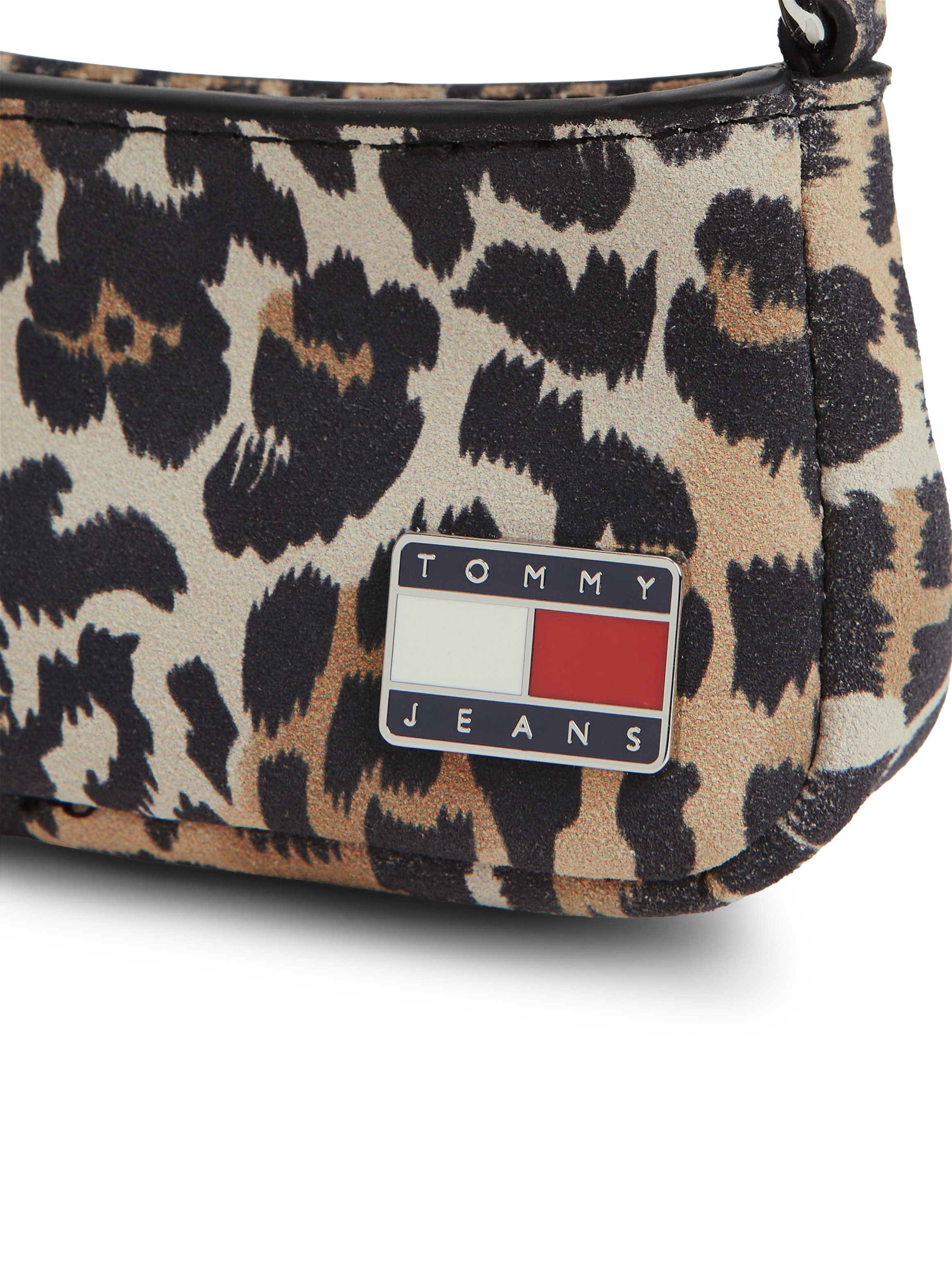 Tommy Jeans Mini sac »TJW COOL LEO SUEDE MICRO BAG« sac à main, sac à anses, pochette au motif léopard