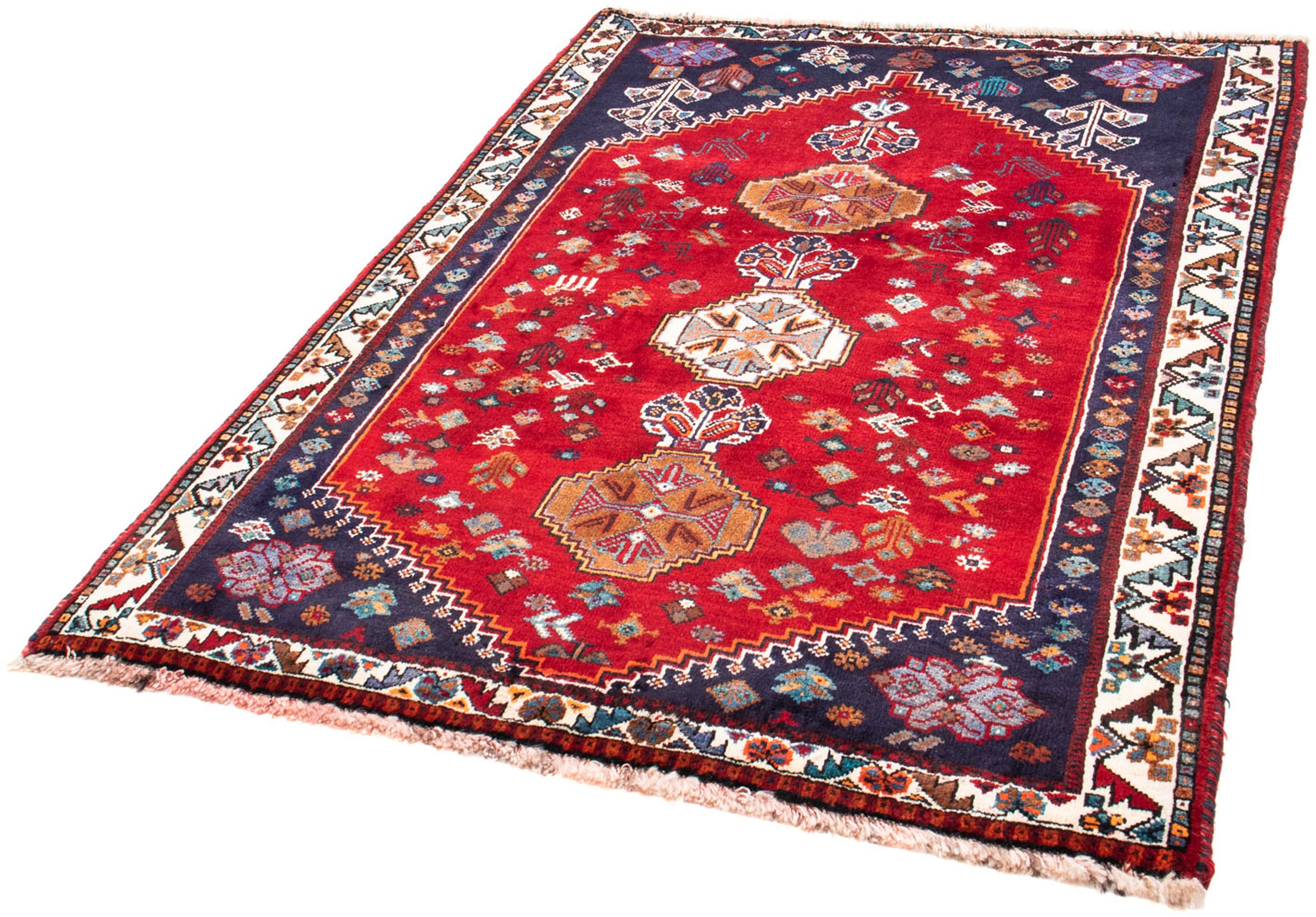 Image of morgenland Orientteppich »Perser - Nomadic - 157 x 119 cm - dunkelrot«, rechteckig, 10 mm Höhe, Wohnzimmer, Handgeknüpft, Einzelstück mit Zertifikat bei Ackermann Versand Schweiz