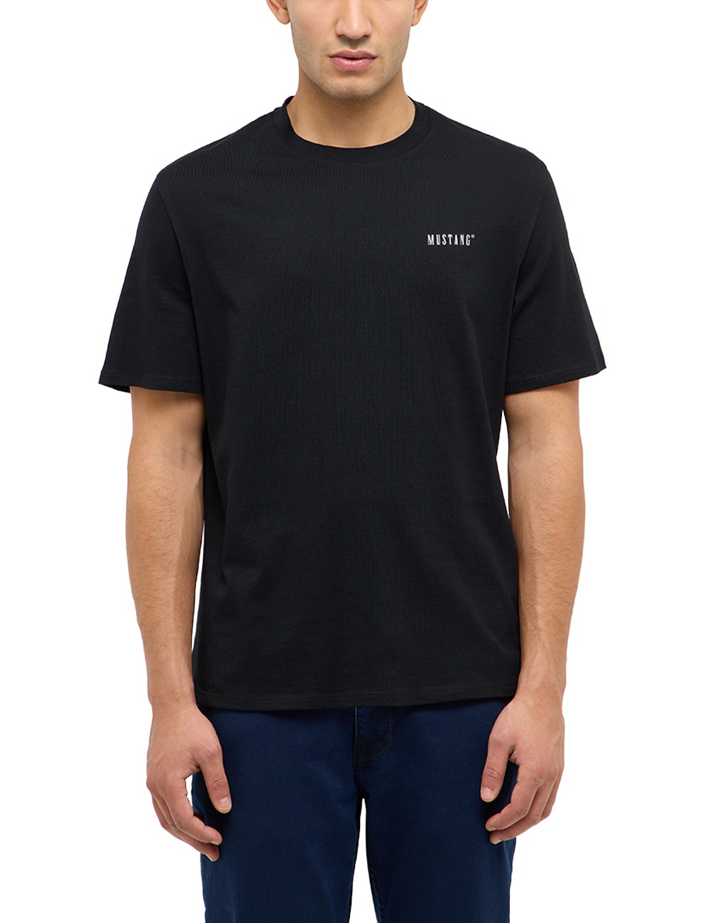 Image of MUSTANG T-Shirt "Austin-Logo small" Regular fit, kleiner Markenschriftzug