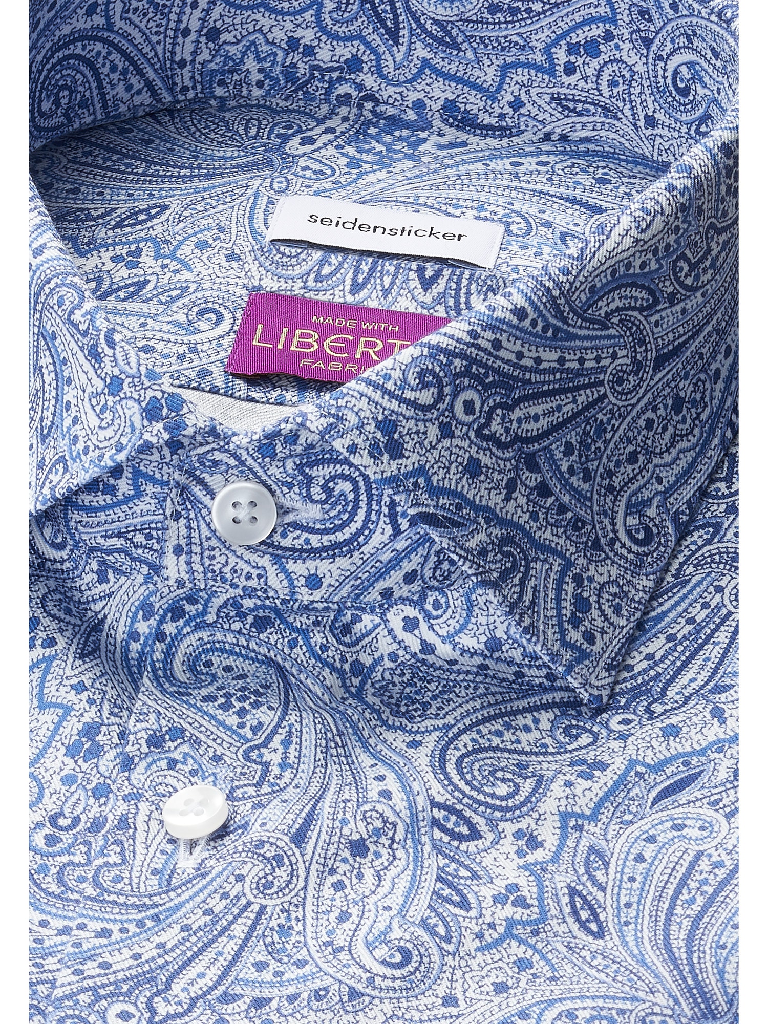 seidensticker Chemise d'affaires »Schwarze Rose« Slim 1/1 Kentkragen Druck