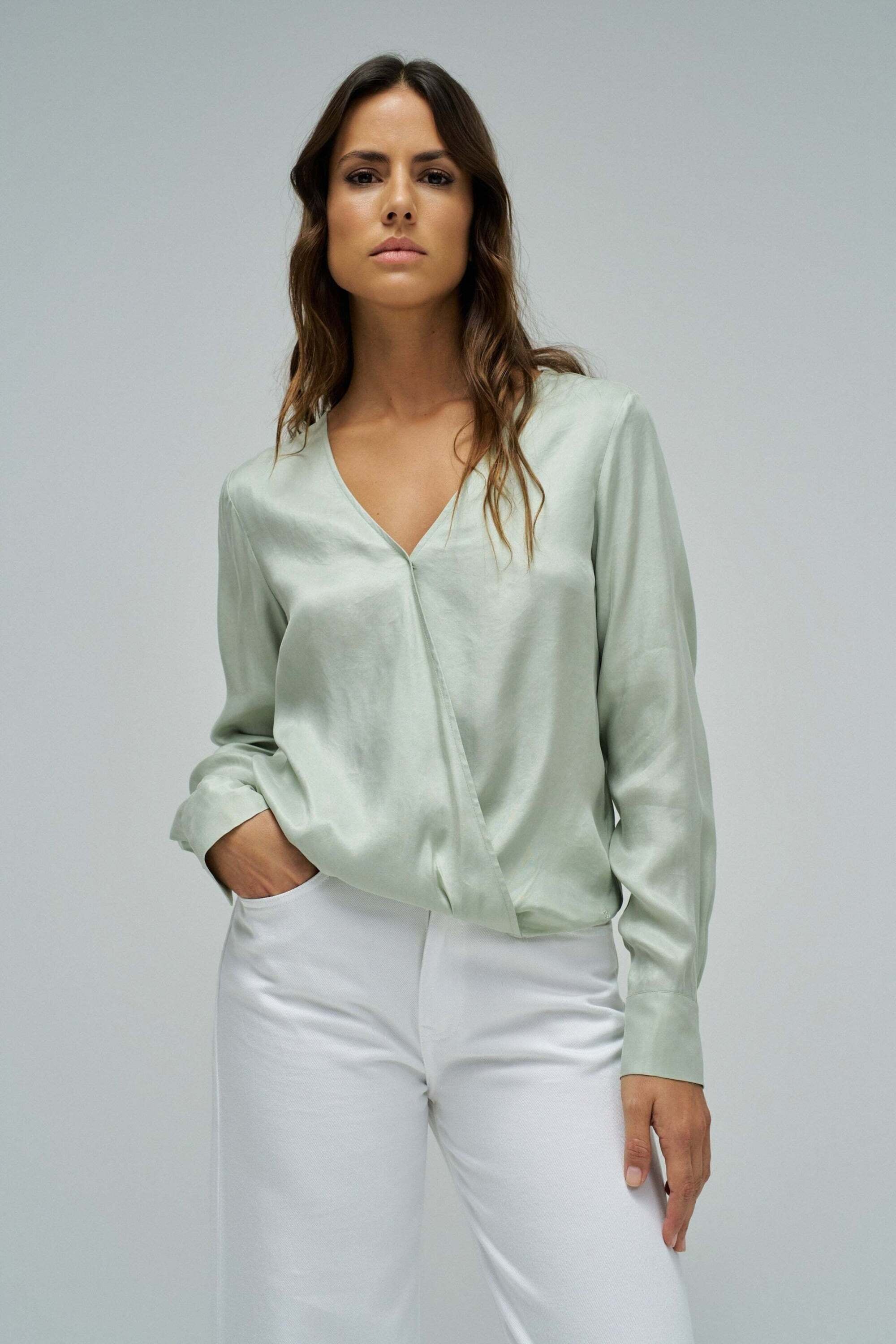 Salsa Blouse à manches longues »Salsa Jeans Langarmbluse Wrap«