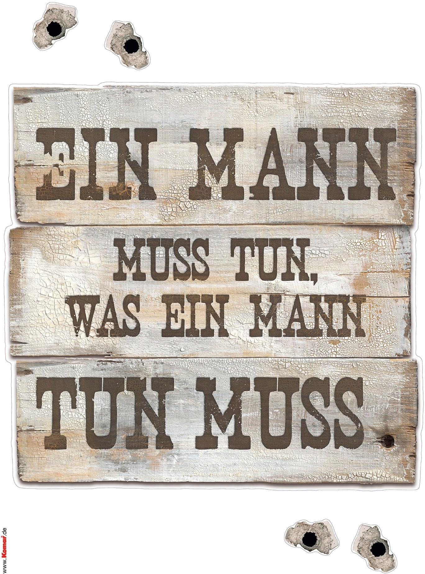 Komar Wandtattoo »Ein Mann muss ... - Grösse 50 x 70 cm« selbstklebend, Wandsticker