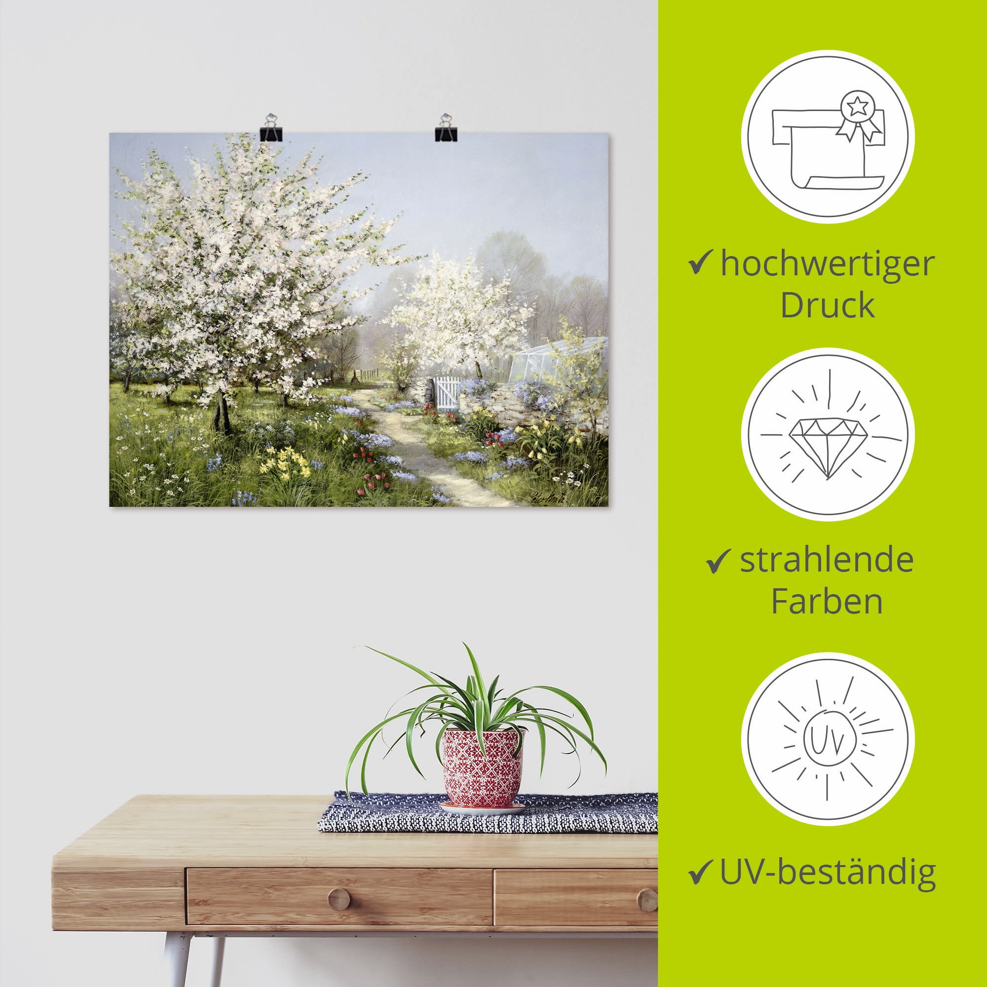 Artland Wandbild »Frühlingsblüten« Wiesen & Bäume 1 Stk. tlg. als Leinwandbild, Poster in verschied. Grössen
