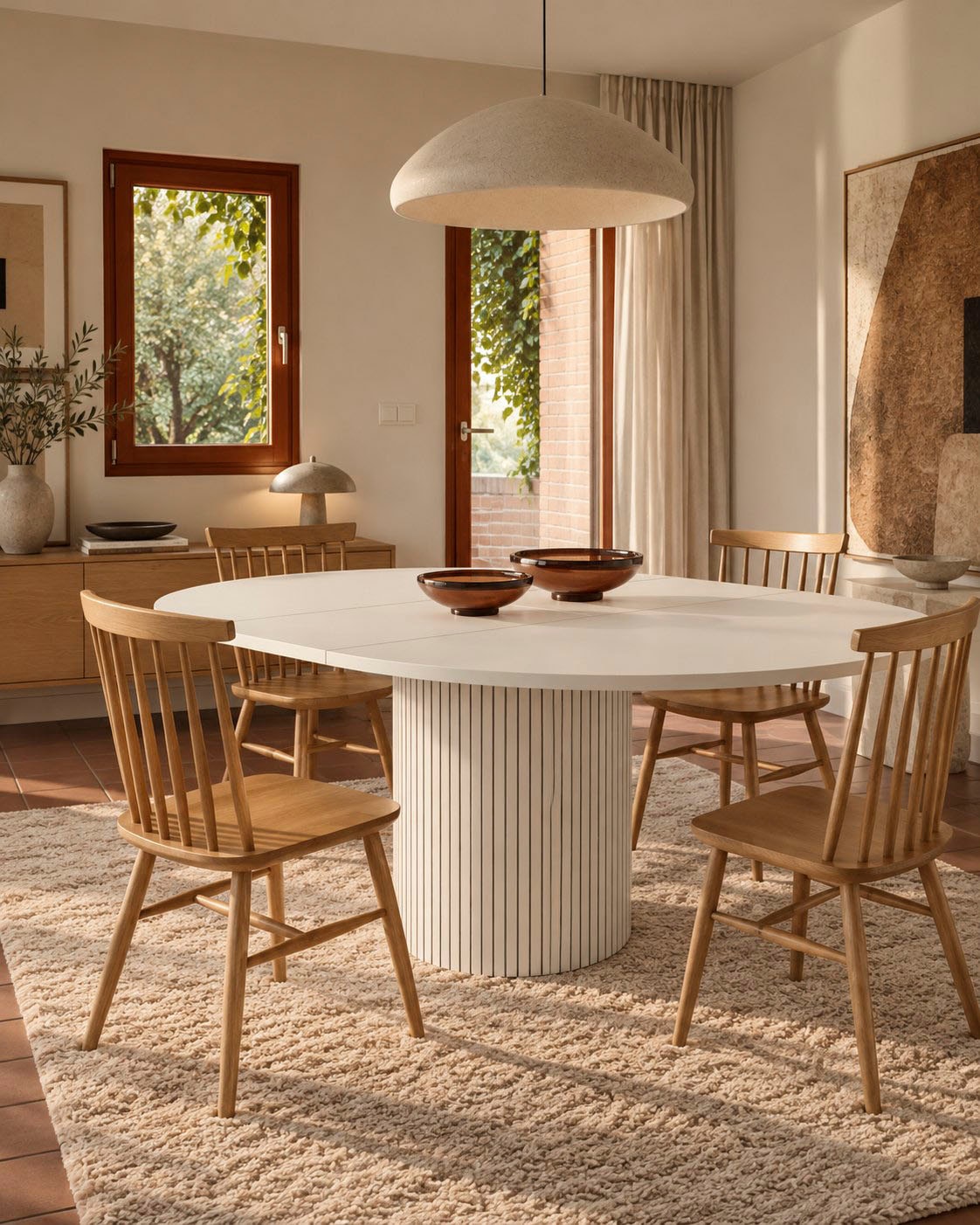 Woodman Table de salle à manger »Toscana, Speisetisch, Tisch« Fabriqué en Europe,  largeur 120 cm, mélaminé, avec rallonges, FSC®