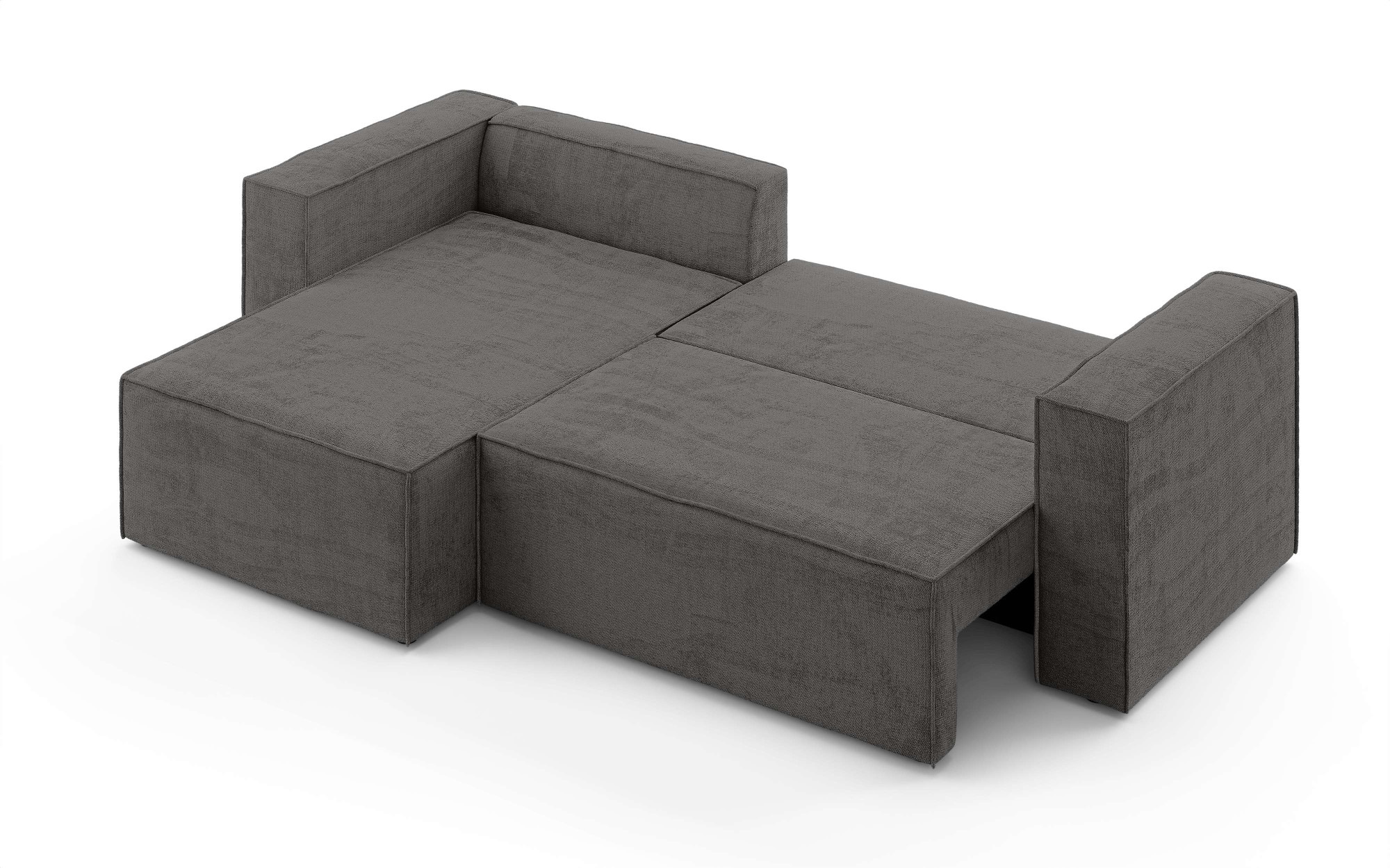 INOSIGN Ecksofa »LINCOLNVILLE mit Bettfunktion und Bettkasten, Masse B/H/T 244/76/150 cm«, L-Form mit Wellenunterfederung, Recamiere beidseitig montierbar