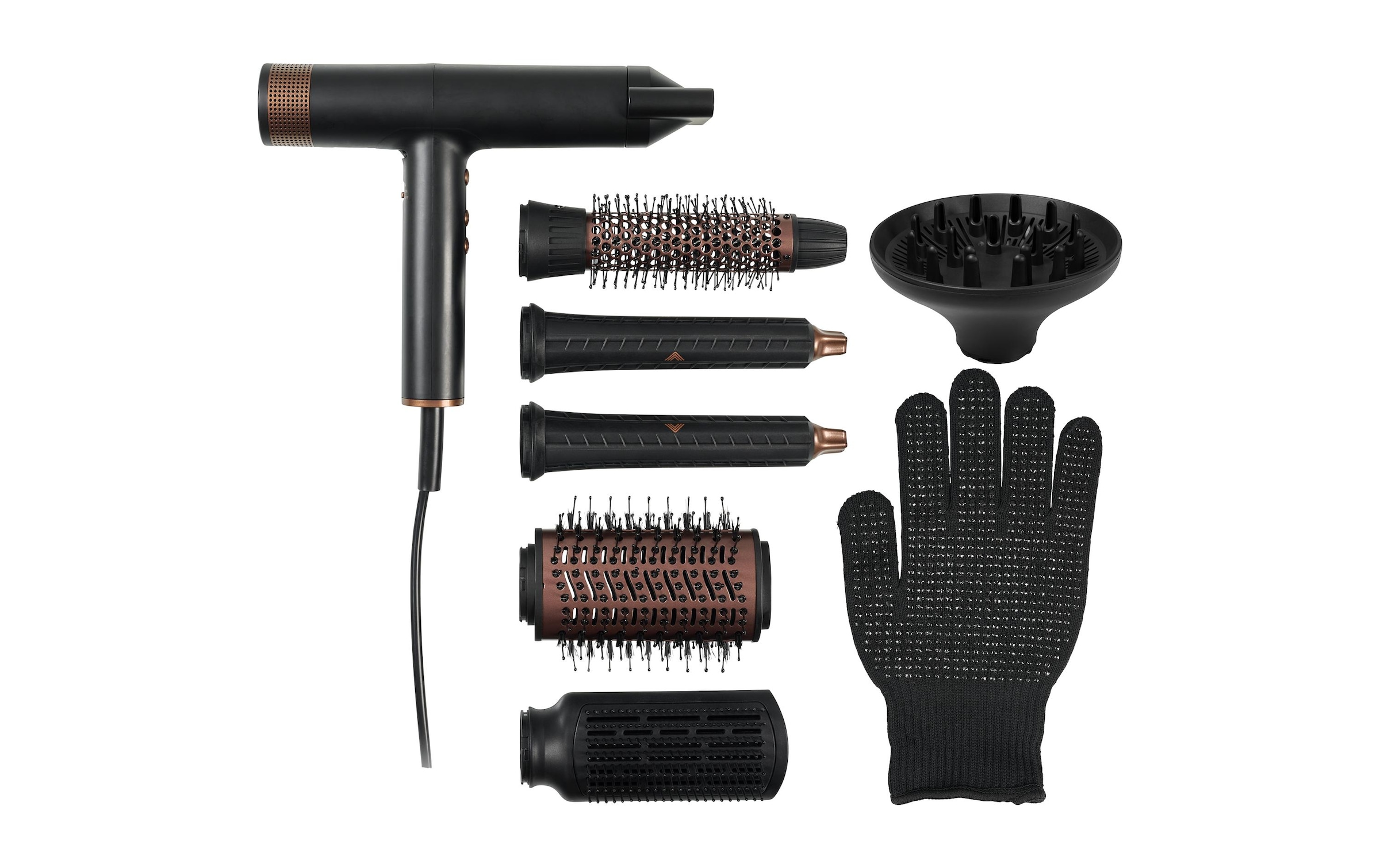 PRINCESS Sèche-cheveux »Profi-Airstyler 7-in-1« 2.000 W Styler 7-en-1 puissant avec fonction ionique et 7 accessoires