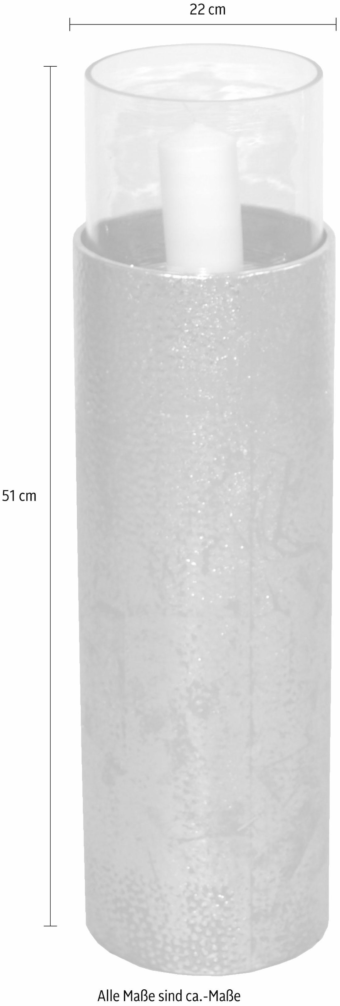 Stumpenkerzen ideal Windlicht, kaufen Home St.), Bodenwindlicht, Glaseinsatz, Metall, mit affaire günstig (1 aus für