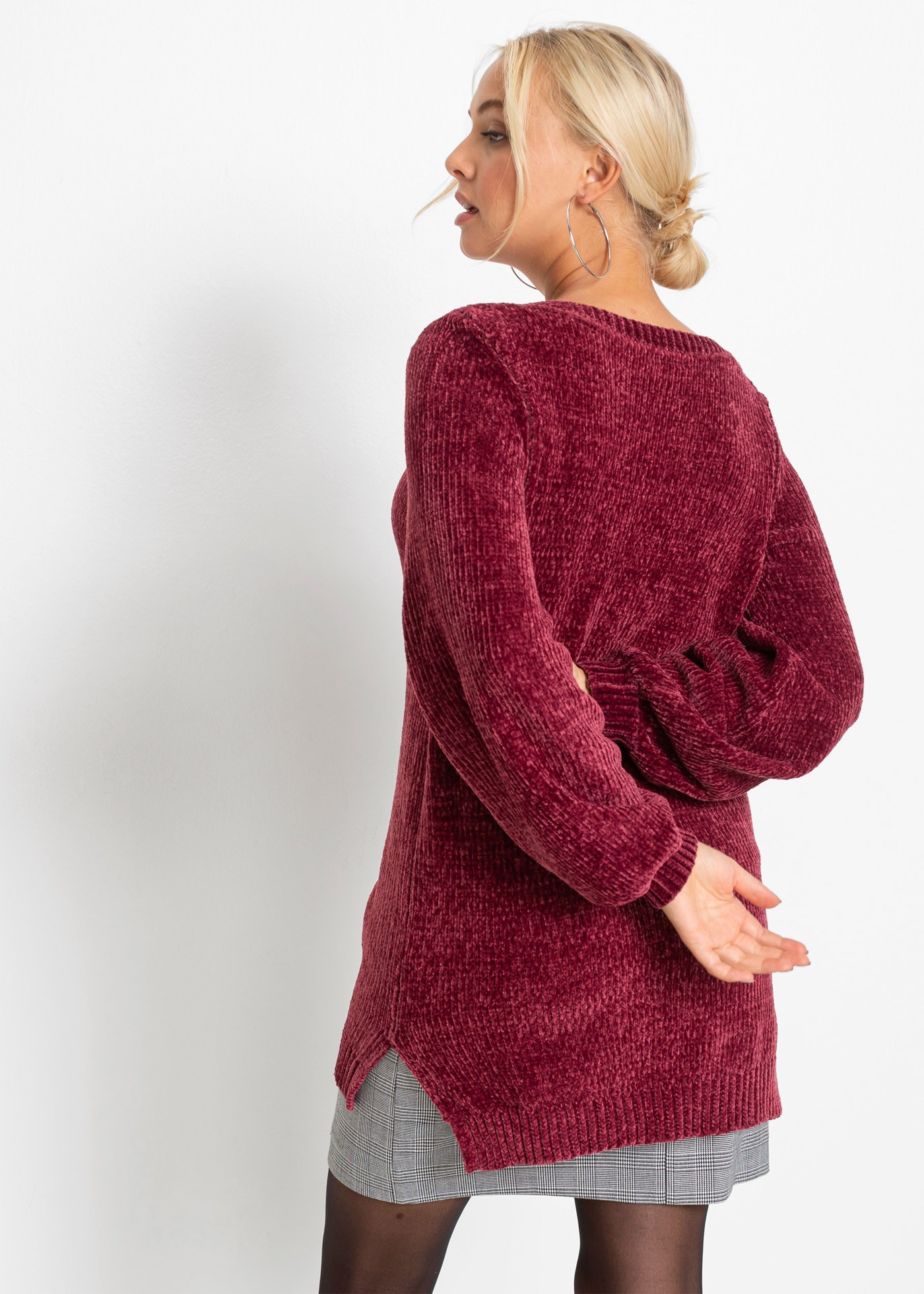 bonprix Pull long »Chenille-Longpullover« Chenille-Longpullover