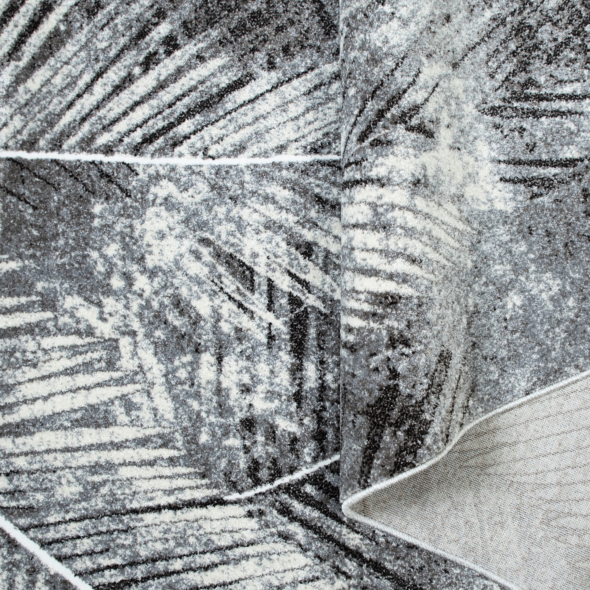 GOODproduct Teppich »Kiliv, modernes Blatt Design« rechteckig 9 mm Höhe mit besonders weichem Flor, Kurzflor,