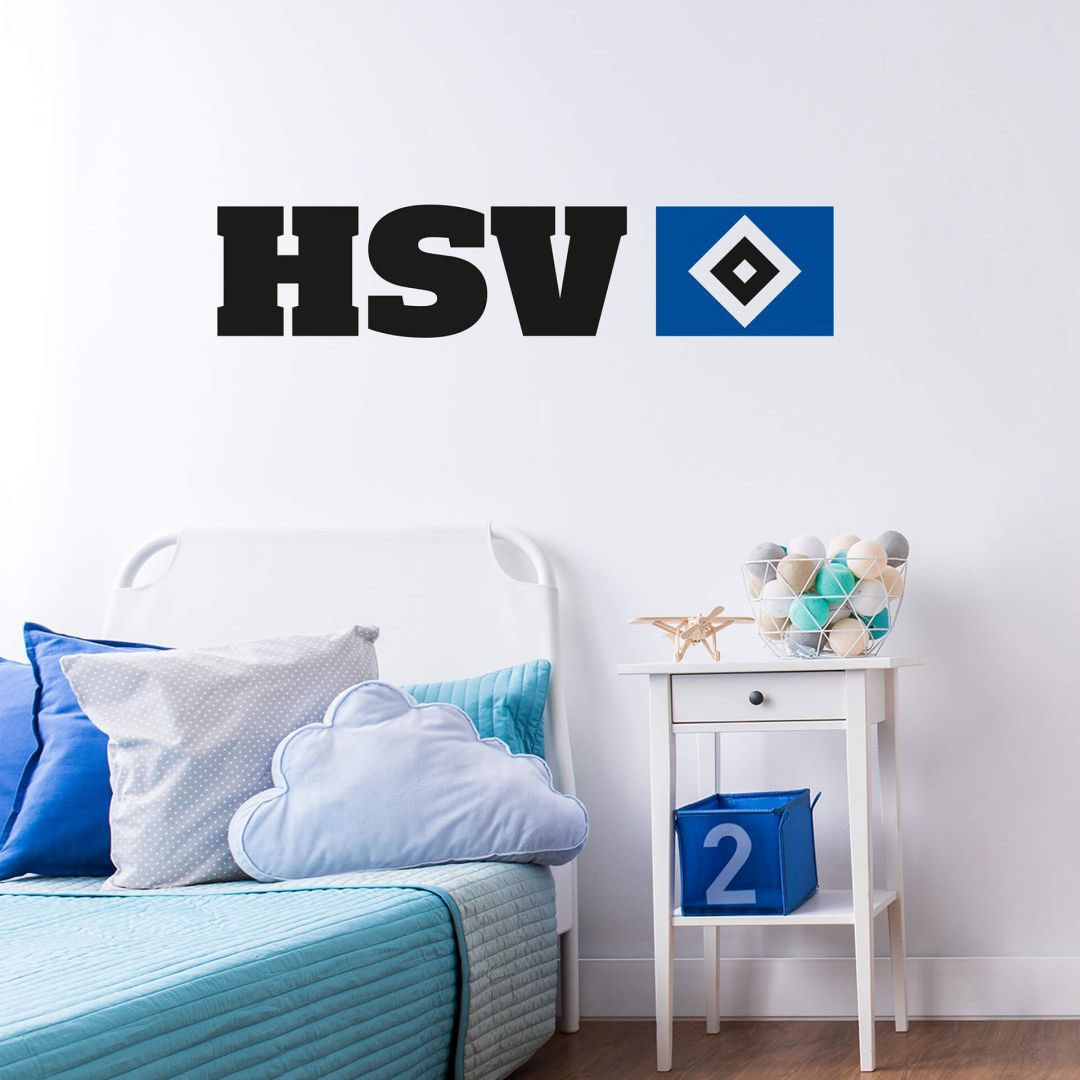 (1 + Logo Wall-Art »Hamburger SV bequem kaufen Schriftzug«, Wandtattoo St.)