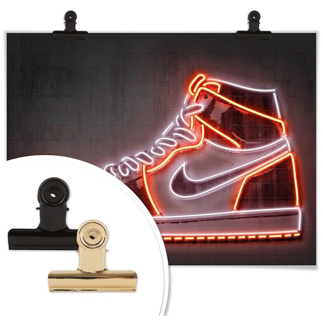 Wall-Art Poster »Mielu Nike Schuh Neon Sneaker«, Schuh, (1 St.), Poster,  Wandbild, Bild, Wandposter jetzt kaufen