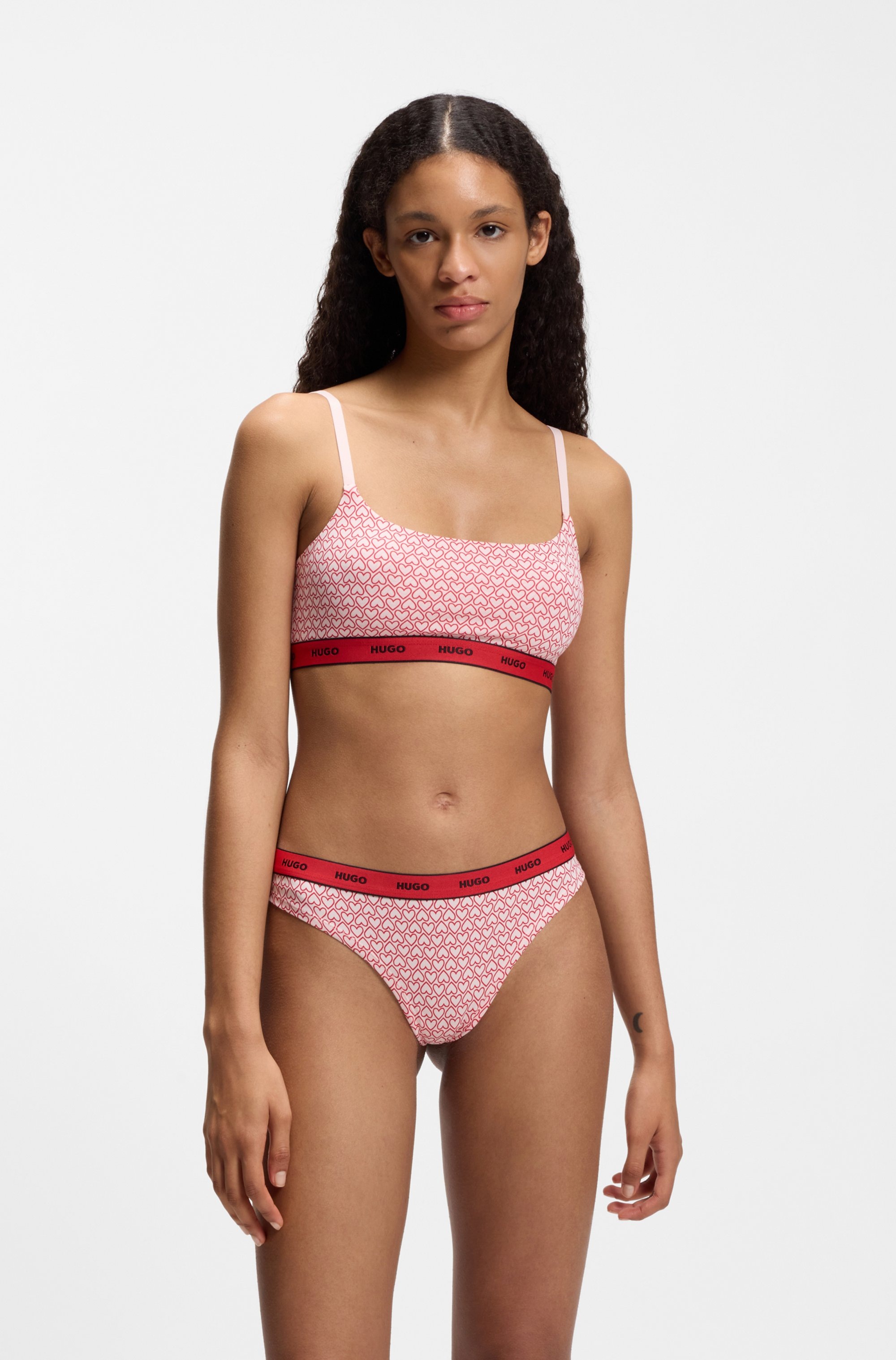 HUGO Underwear String »TRIPLET THONG DESIGN« 3 cuis wiederholendes Logo am Bund