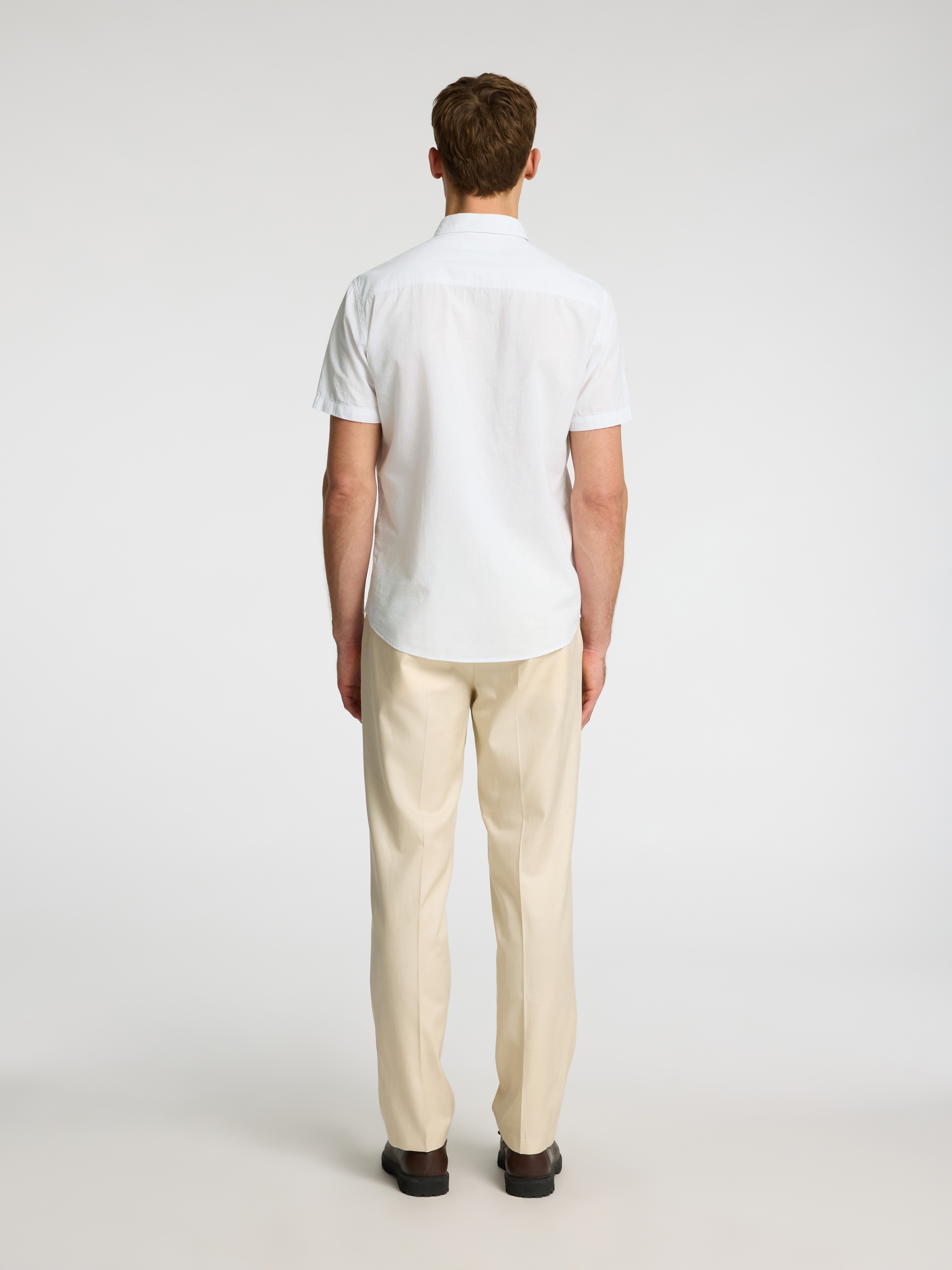 SELECTED HOMME Kurzarmhemd »SLHREG-SUN SHIRT SS NOOS«, mit Leinen